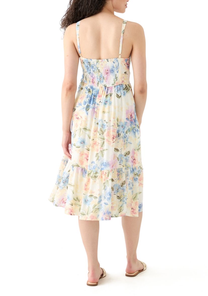 Womens Sleeveless Printed Corset Dress