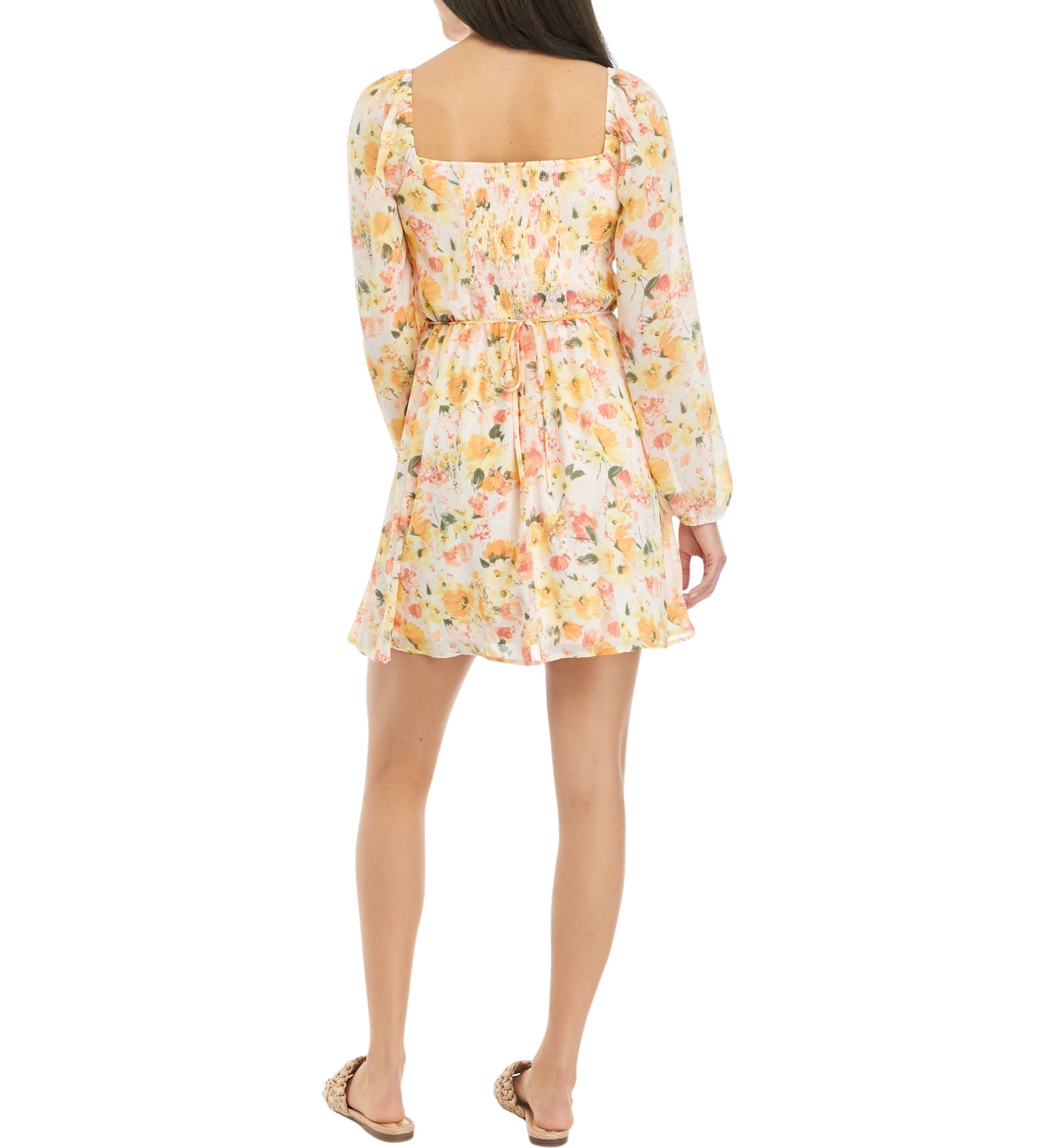 Juniors Floral Printed Mini Dress