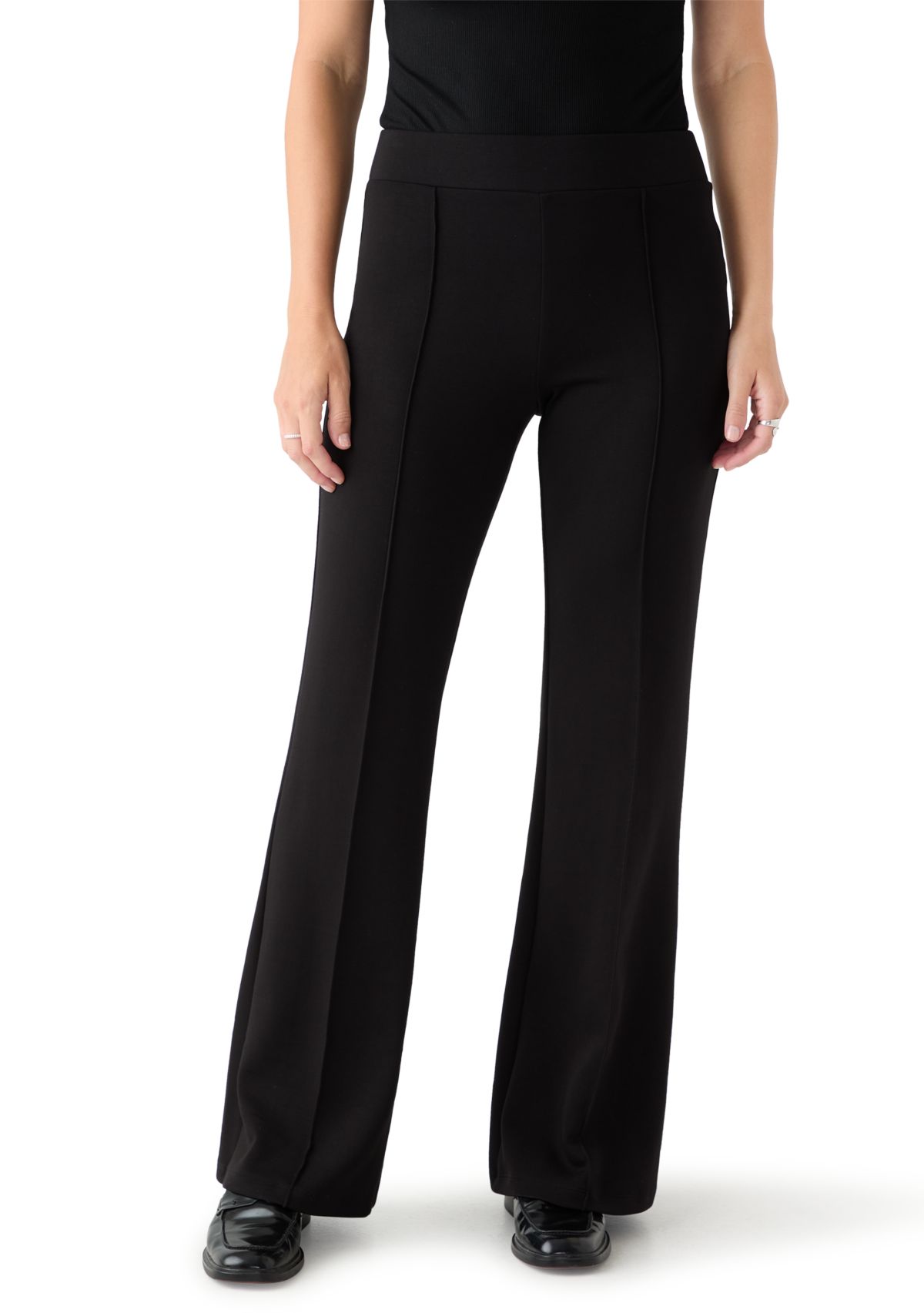 Womens Wide Leg Scuba Pants