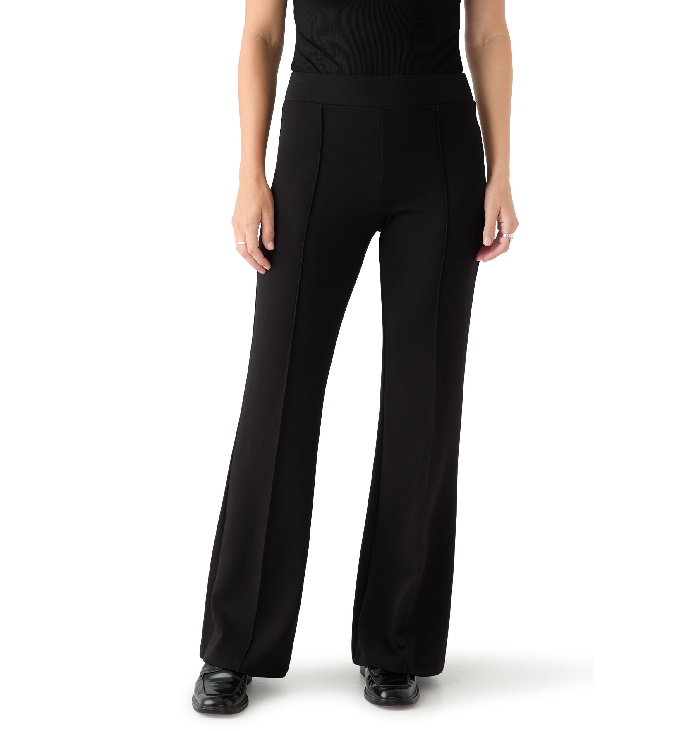 Womens Wide Leg Scuba Pants