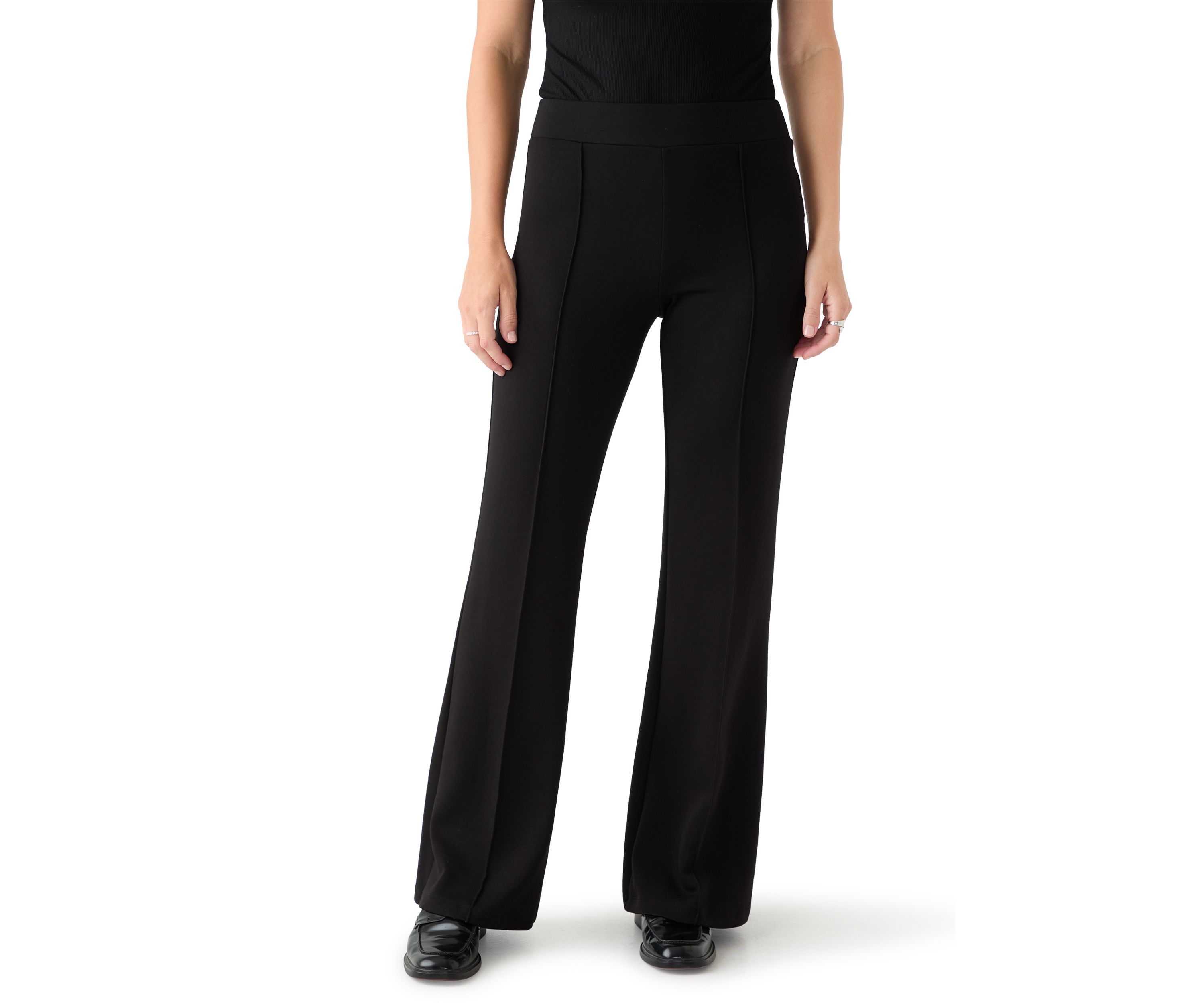 Womens Wide Leg Scuba Pants