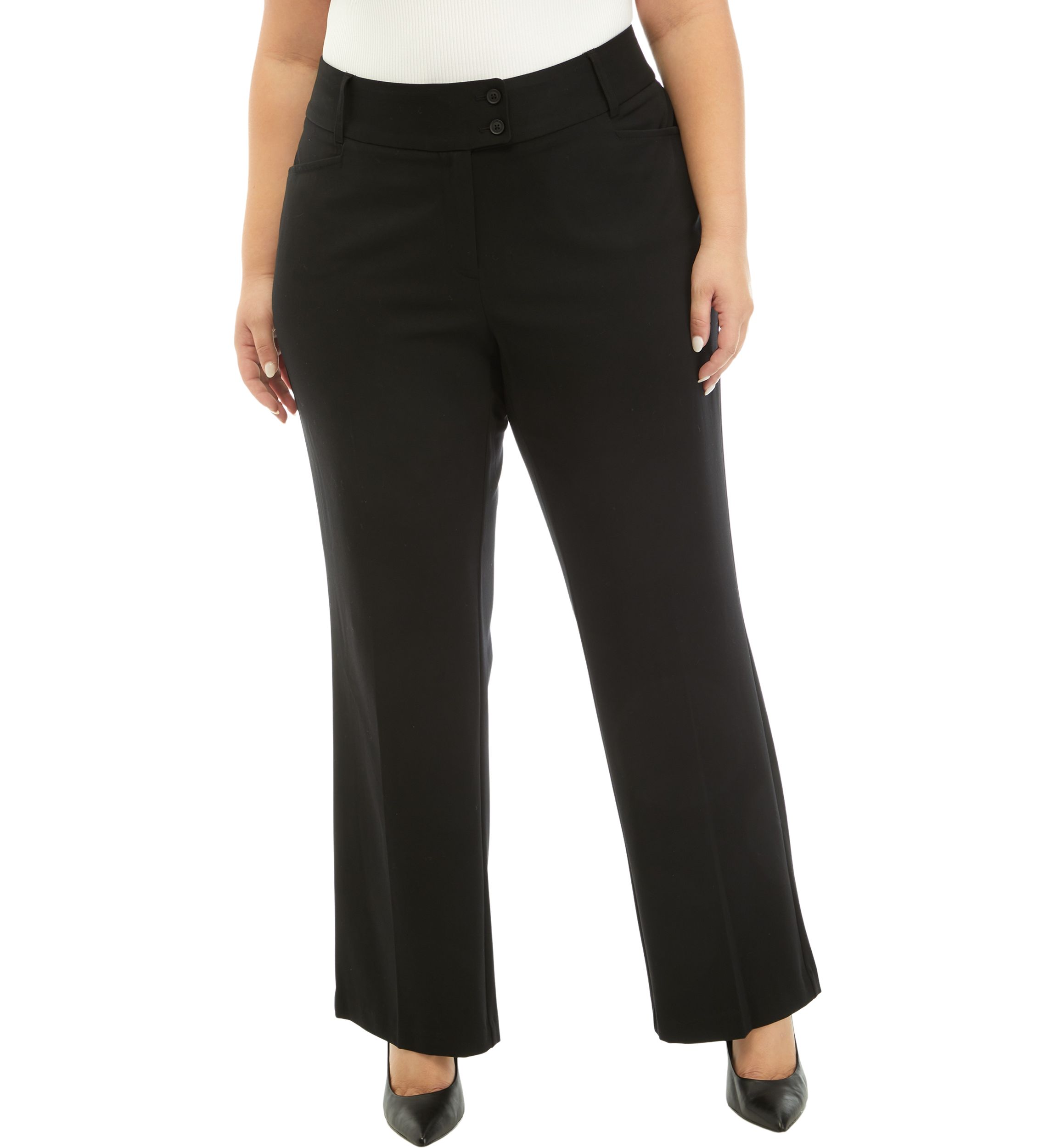 Plus Size Curvy Fit Bootcut Pants
