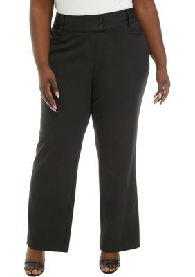 Ladies Cropped Trousers 3/4 Elasticated Casual STRETCH Comfort Plus Size  Capris