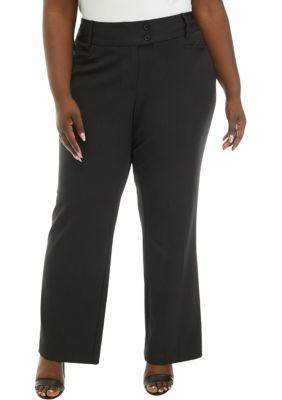 Cato Fashions  Cato Petite Solid Trouser Pants