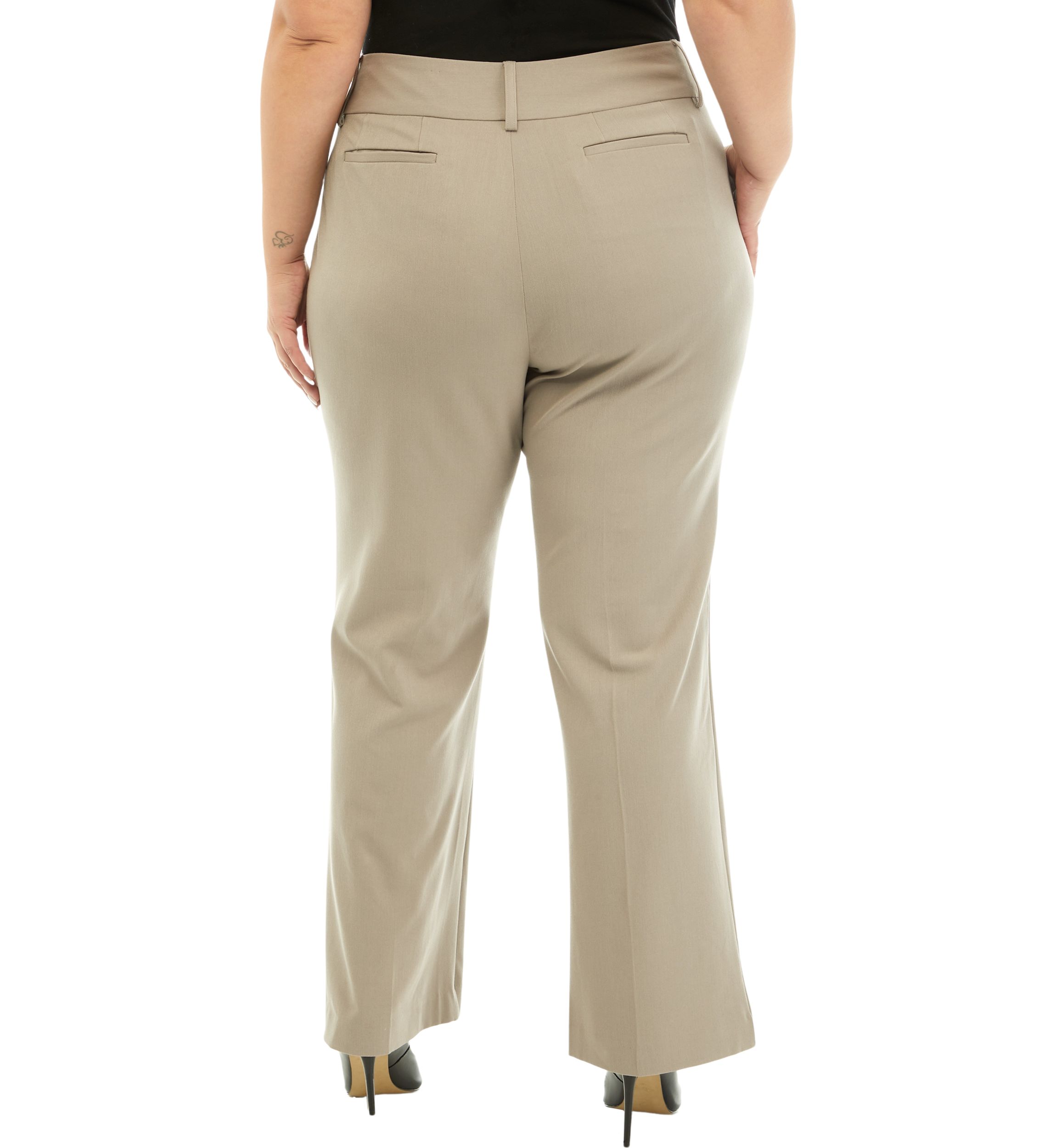 slim fit dress slacks Rafaella Petite Curvy Fit Boot Cut Pants - Graphite main image 1