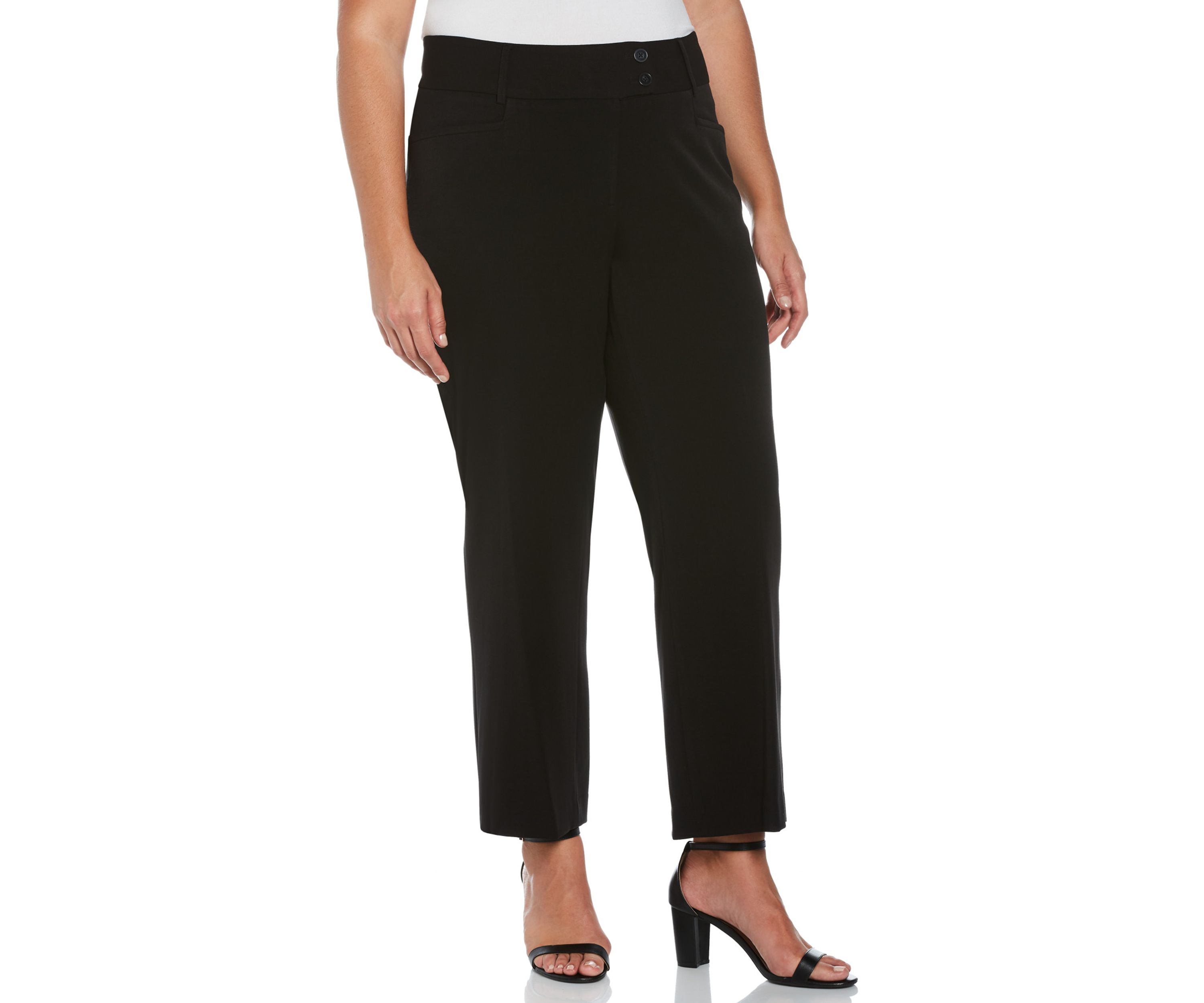 Plus Size Curvy Fit Short Bootcut Pants