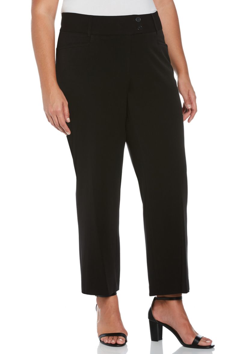 Plus Size Curvy Fit Short Bootcut Pants