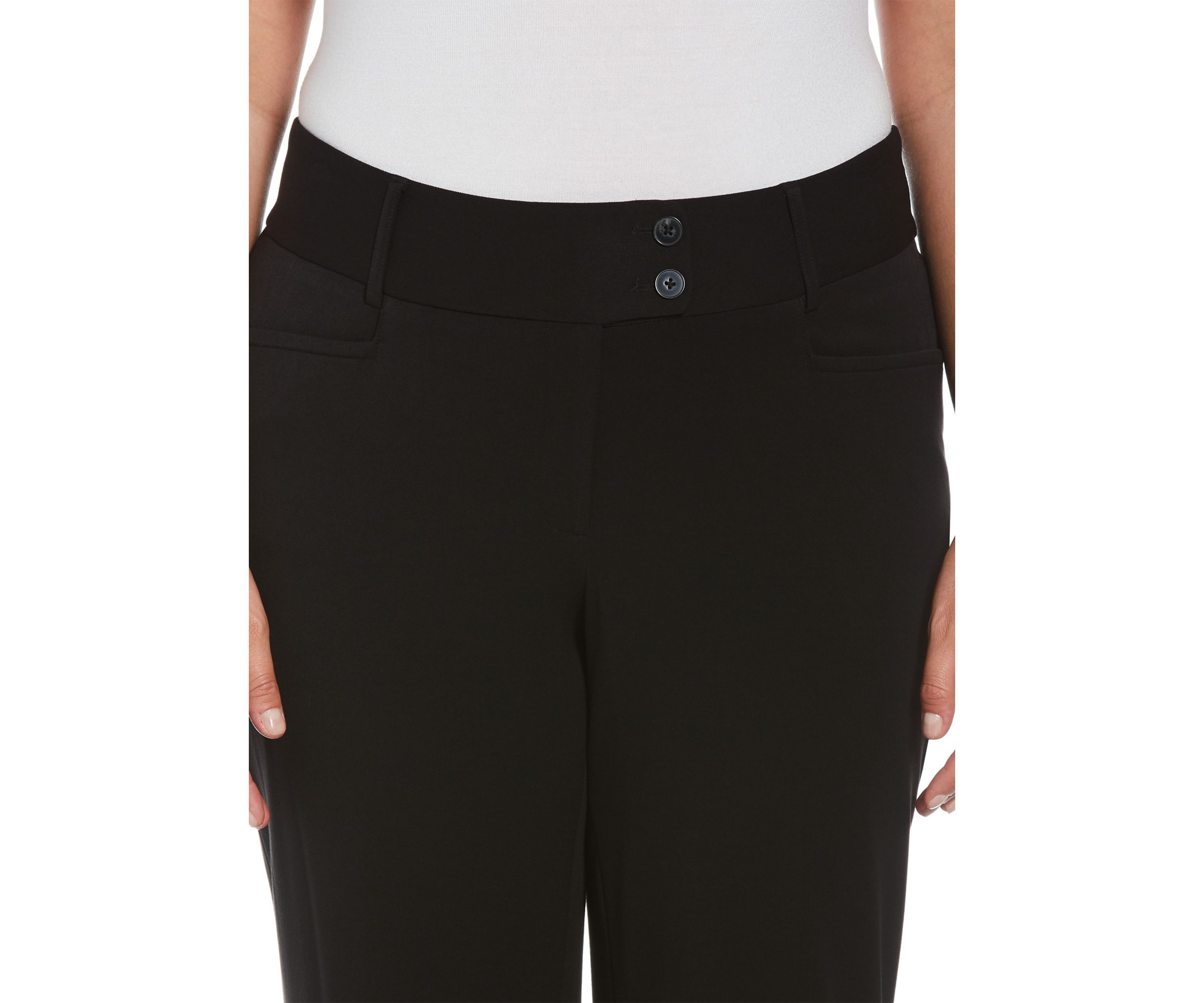 Plus Size Curvy Fit Short Bootcut Pants