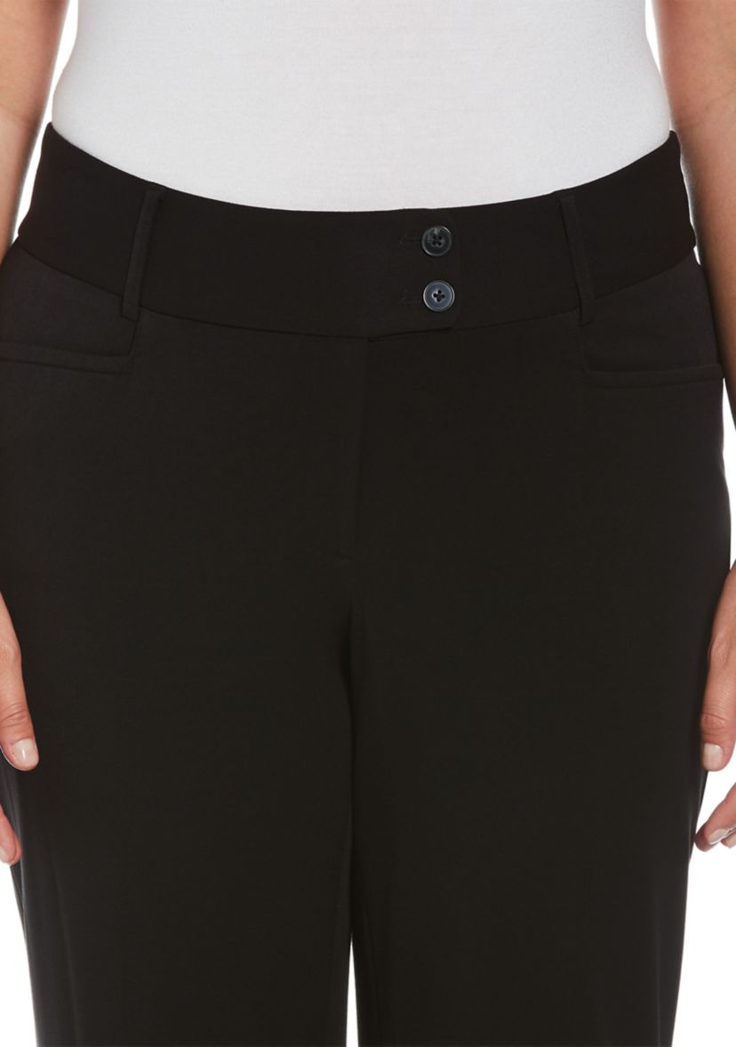 Plus Size Curvy Fit Short Bootcut Pants