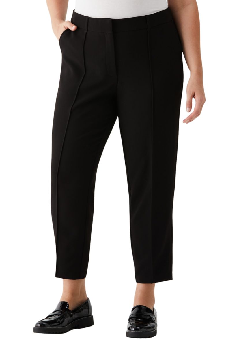 Plus Size Straight Leg Pintuck Pants