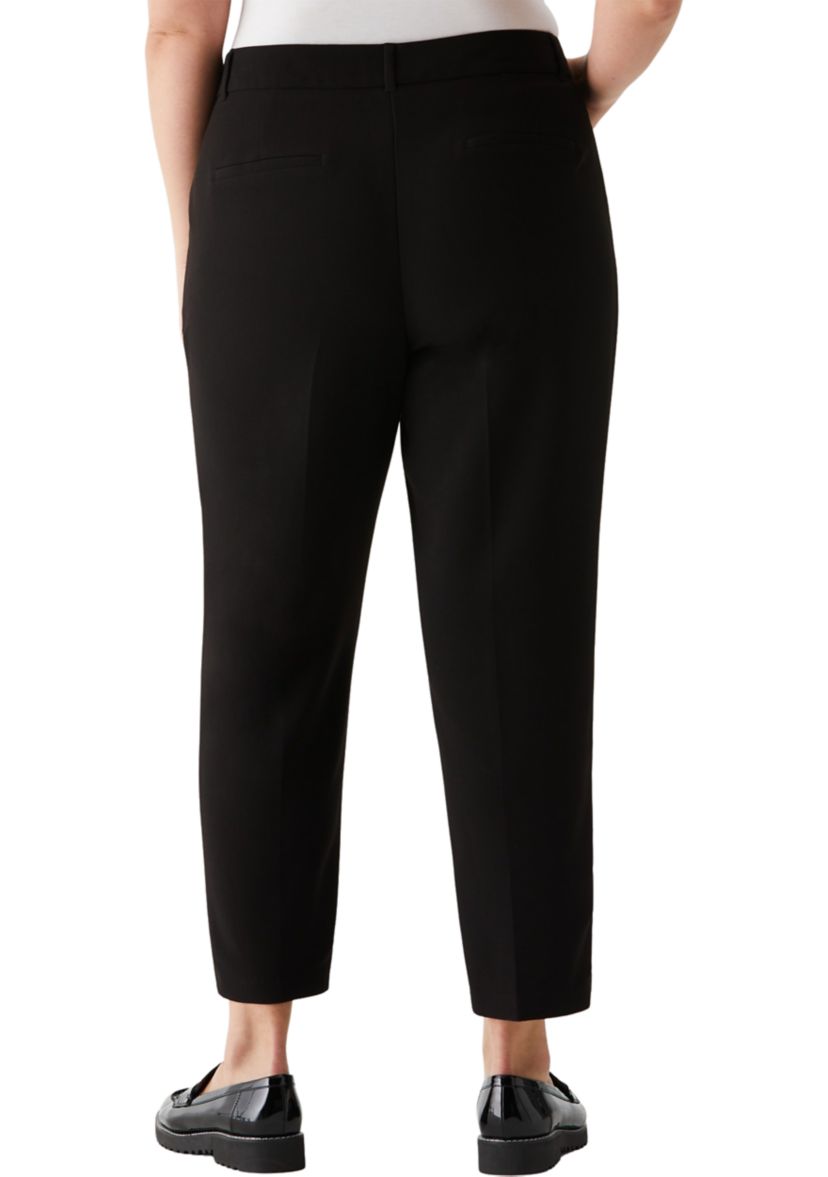Plus Size Straight Leg Pintuck Pants