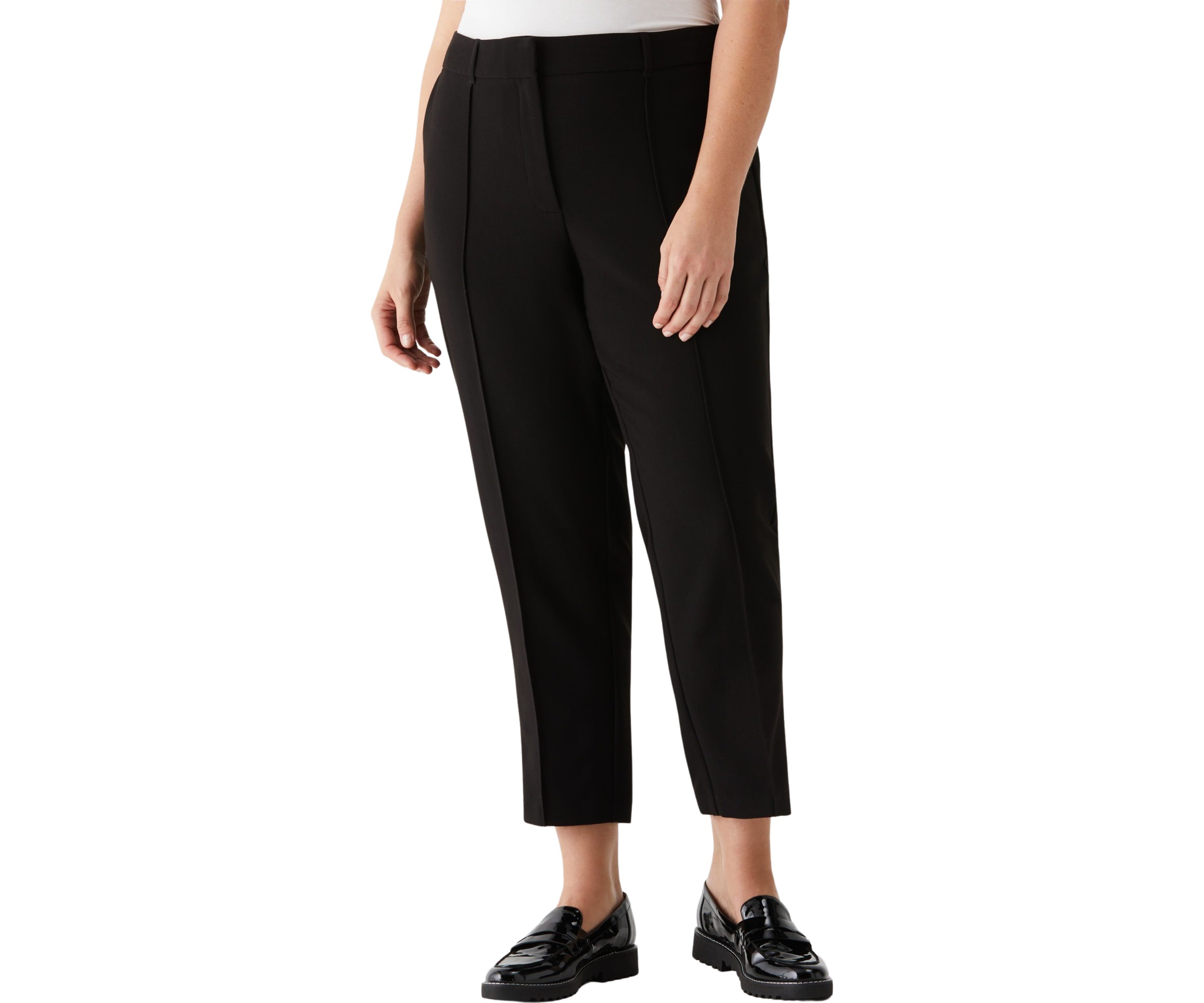 Plus Size Straight Leg Pintuck Pants