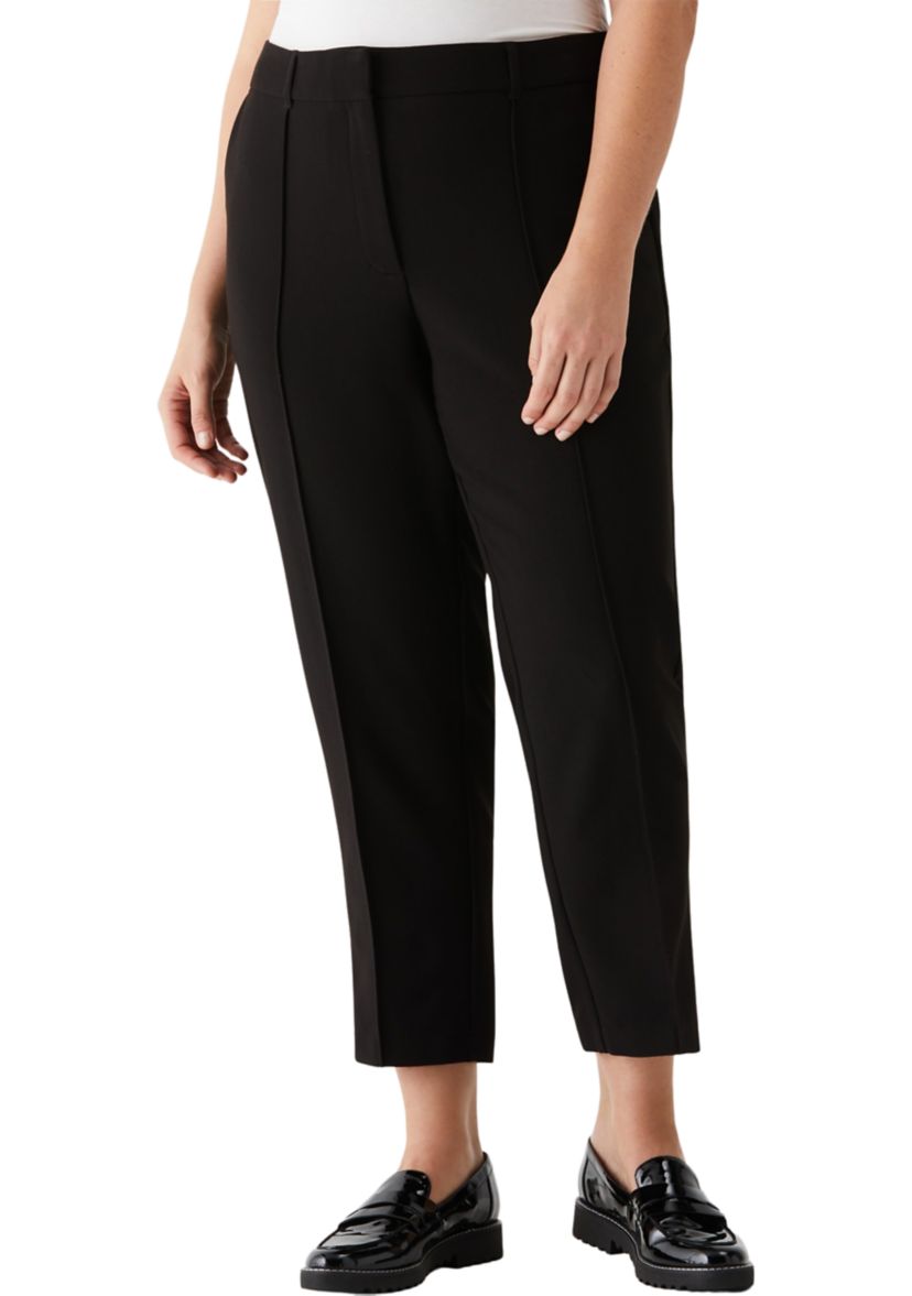 Plus Size Straight Leg Pintuck Pants