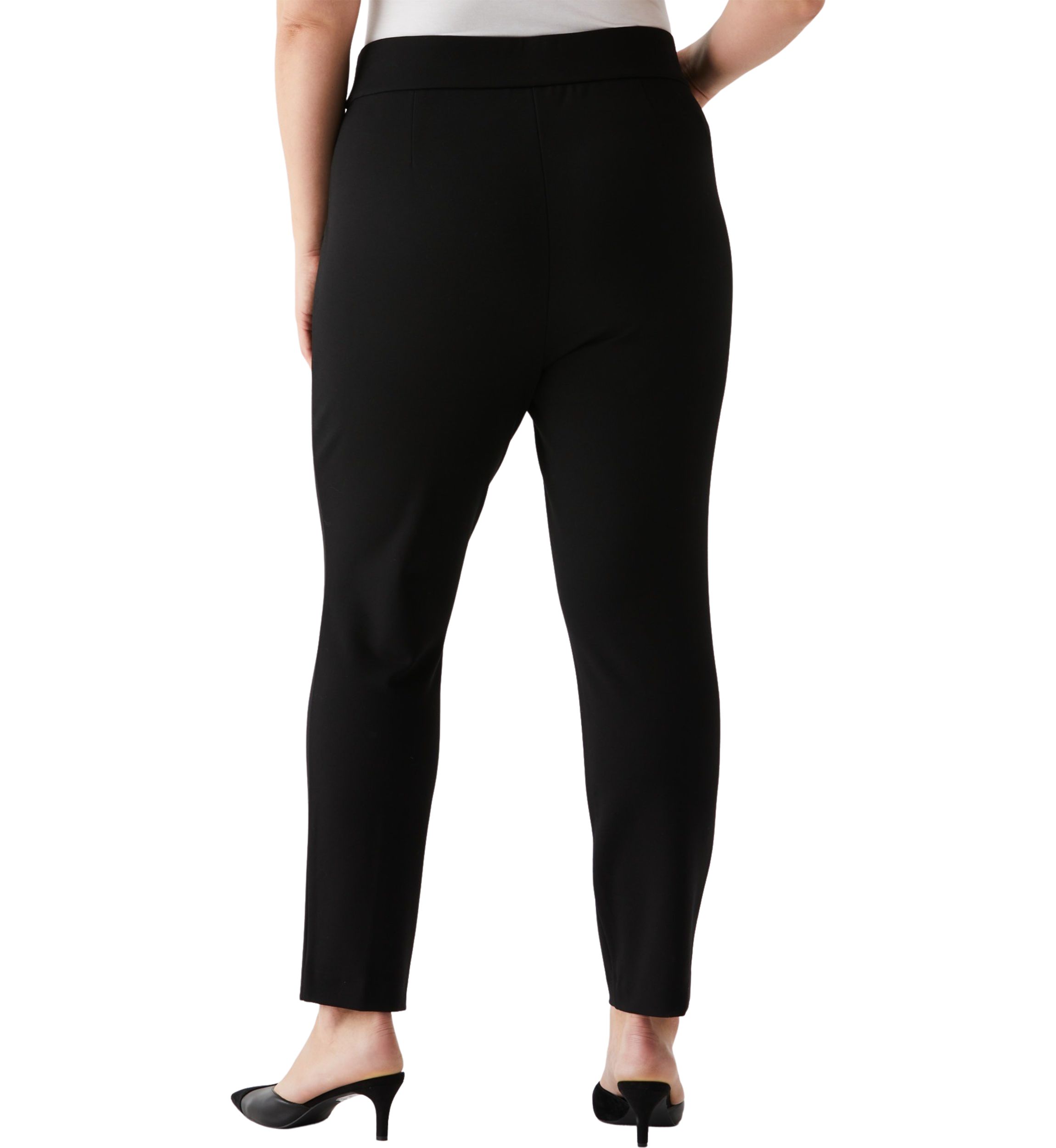 Plus Size Slim Leg Ankle Pants with Hardware