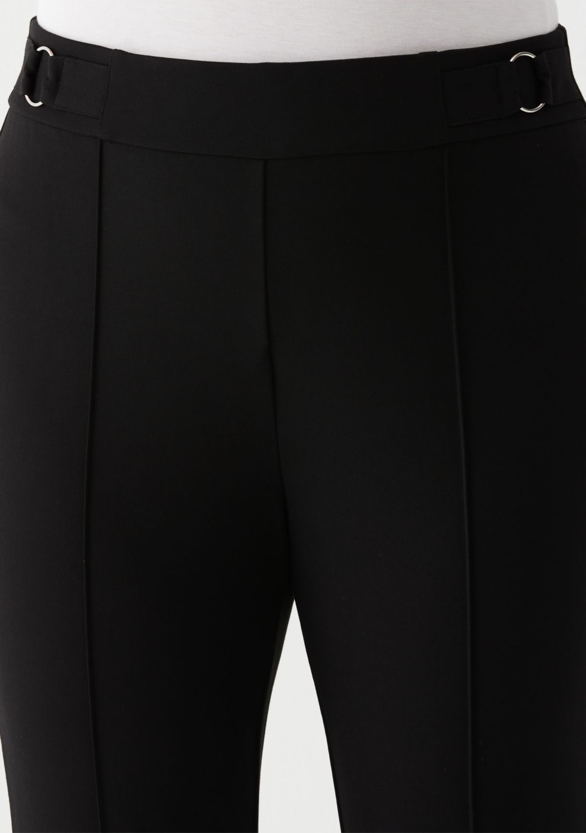 Plus Size Slim Leg Ankle Pants with Hardware