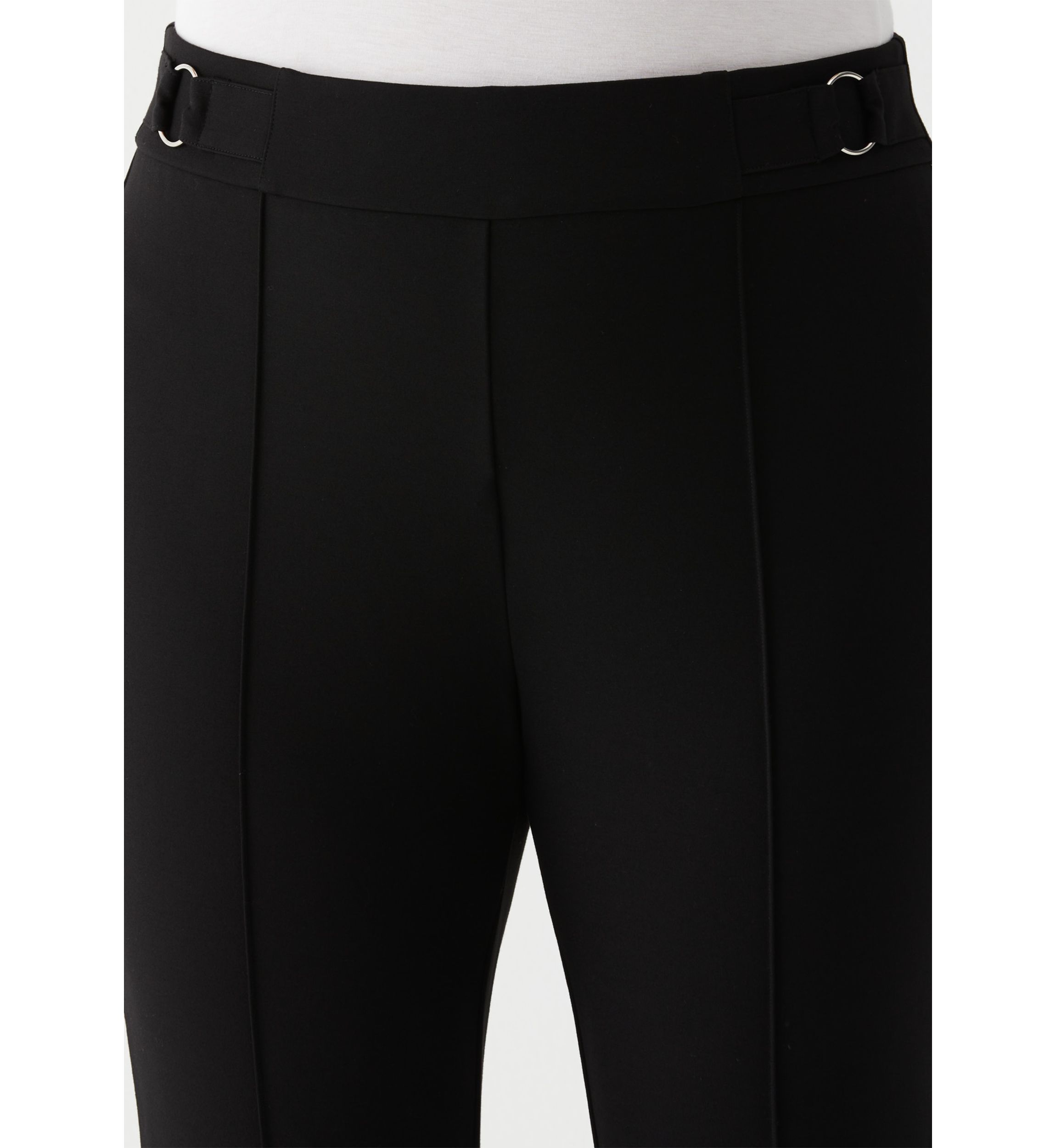 Plus Size Slim Leg Ankle Pants with Hardware