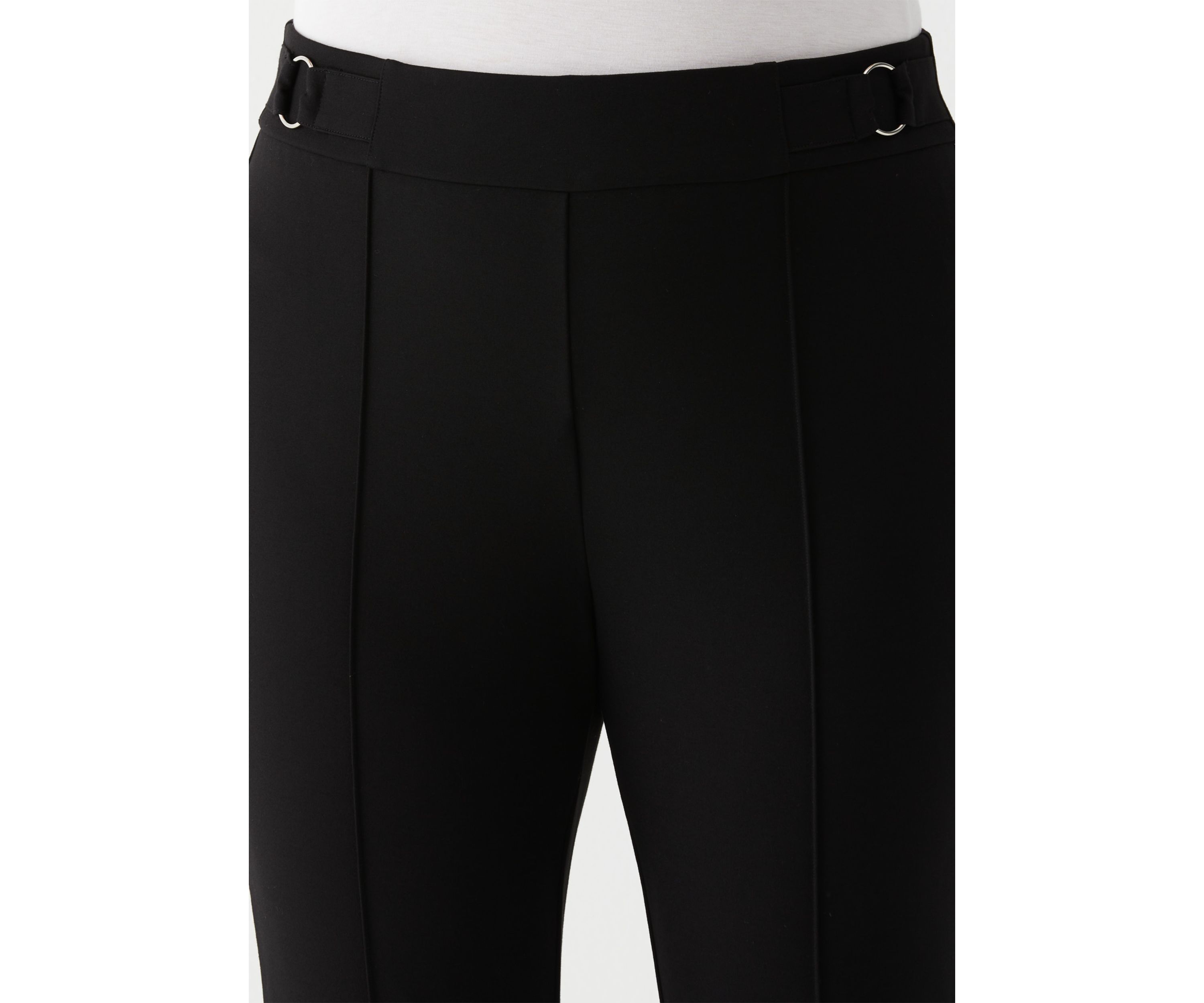Plus Size Slim Leg Ankle Pants with Hardware