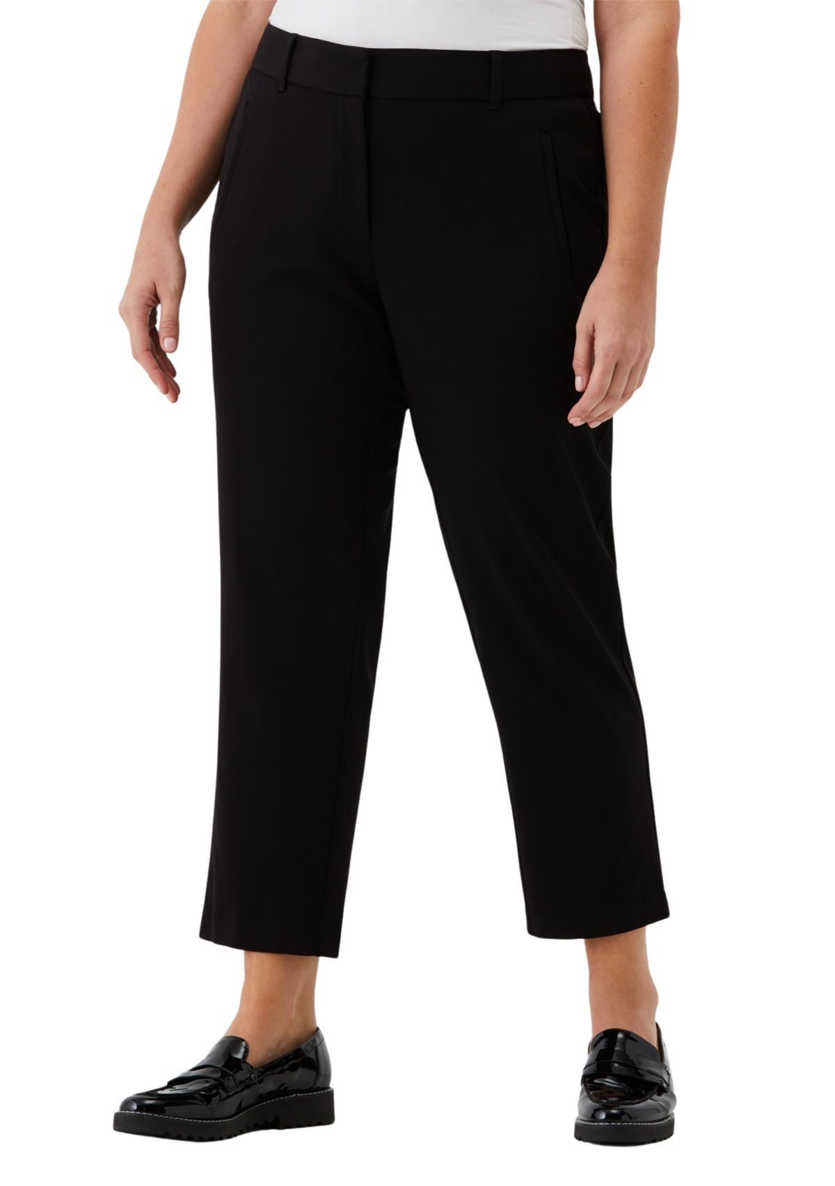 Plus Size Straight Leg Ankle Pants