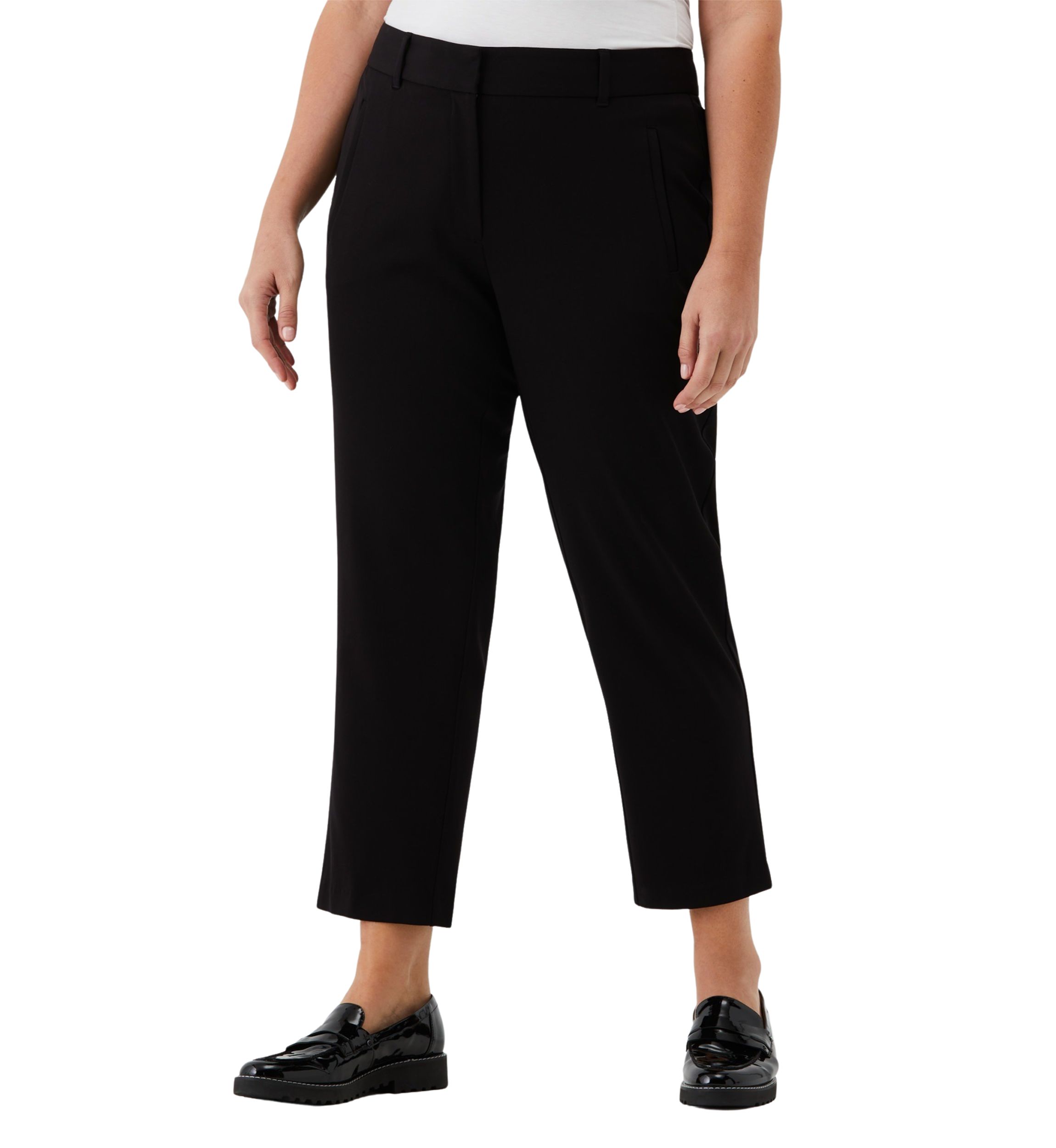 Plus Size Straight Leg Ankle Pants