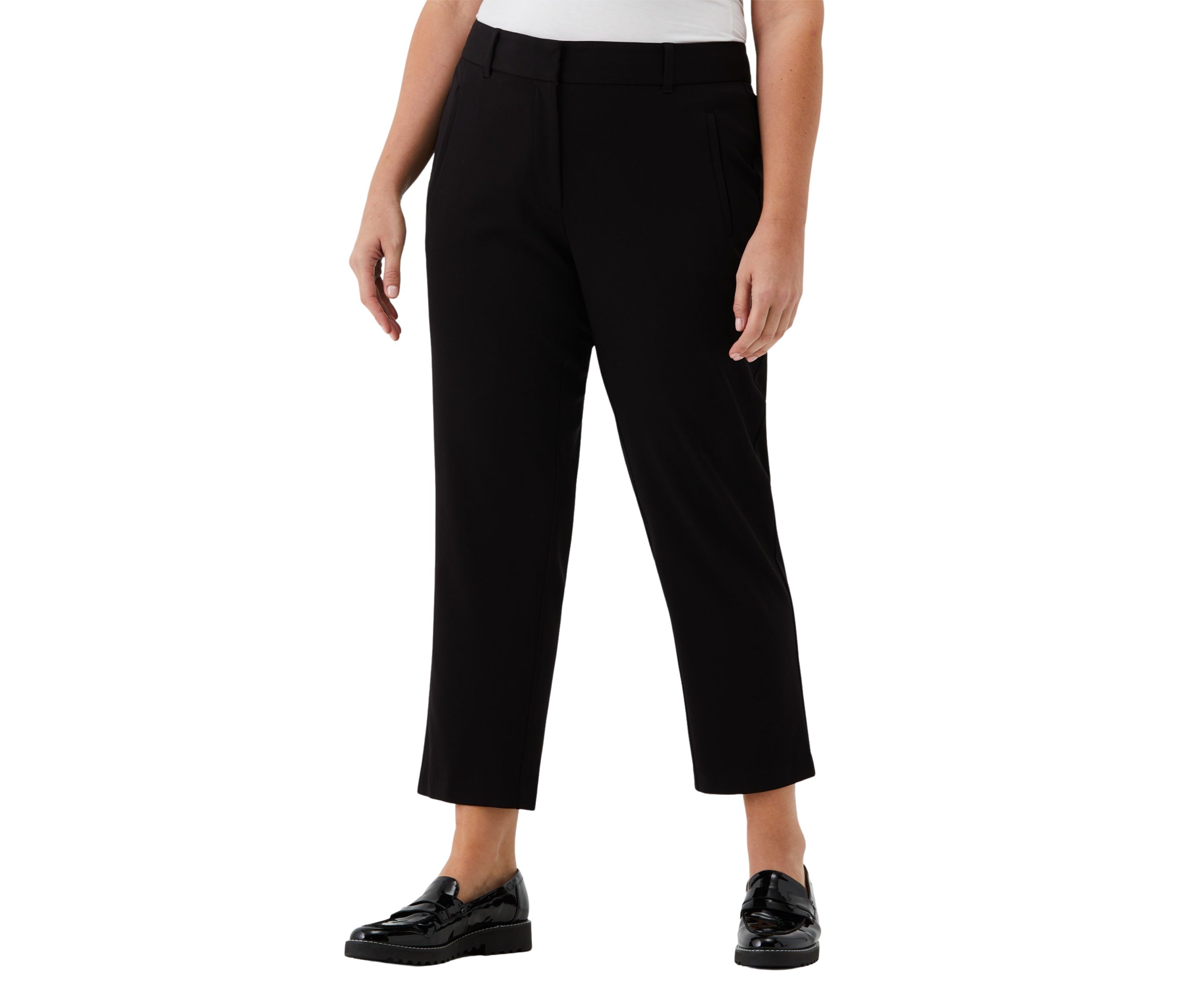 Plus Size Straight Leg Ankle Pants