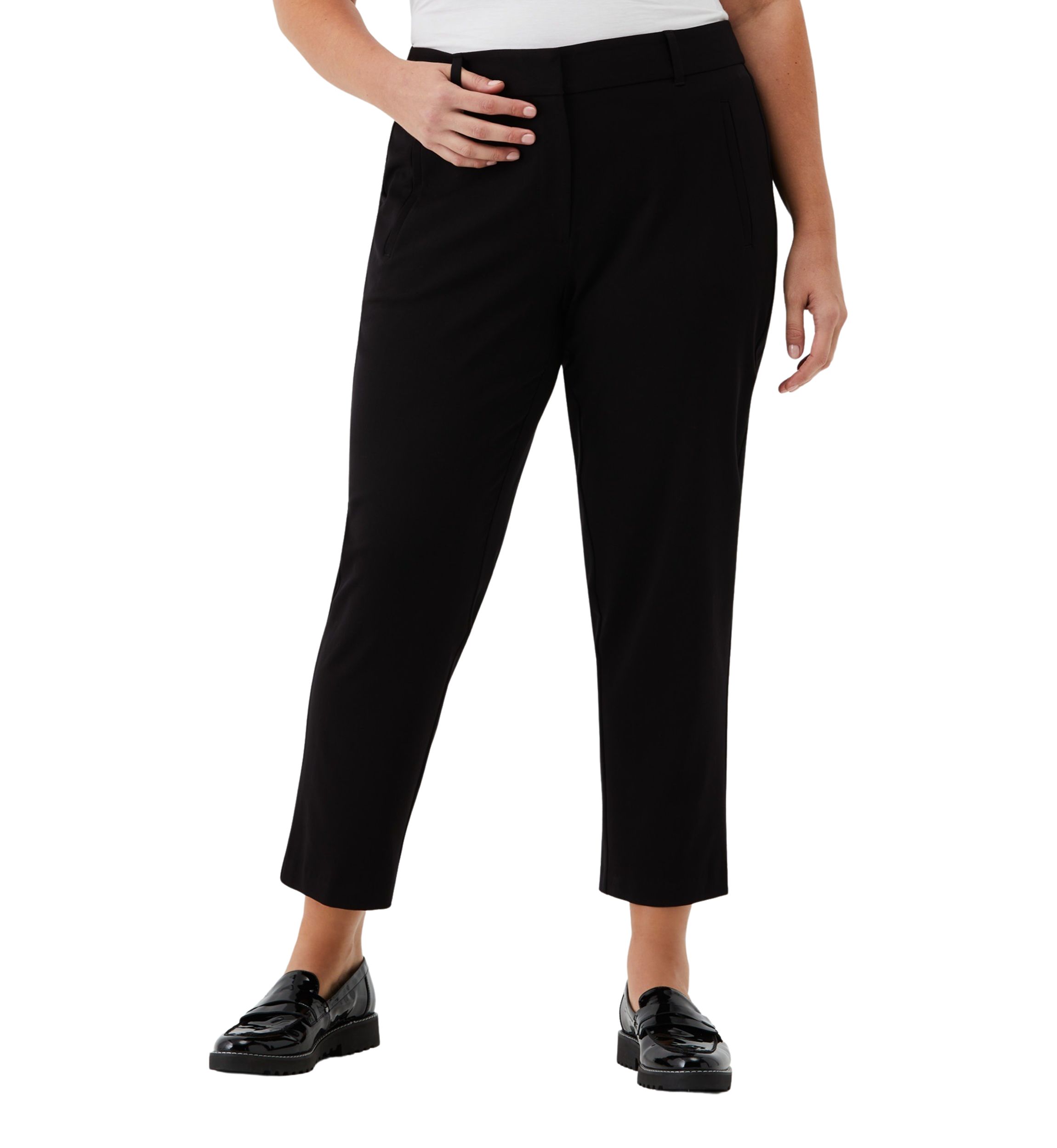 Plus Size Straight Leg Ankle Pants