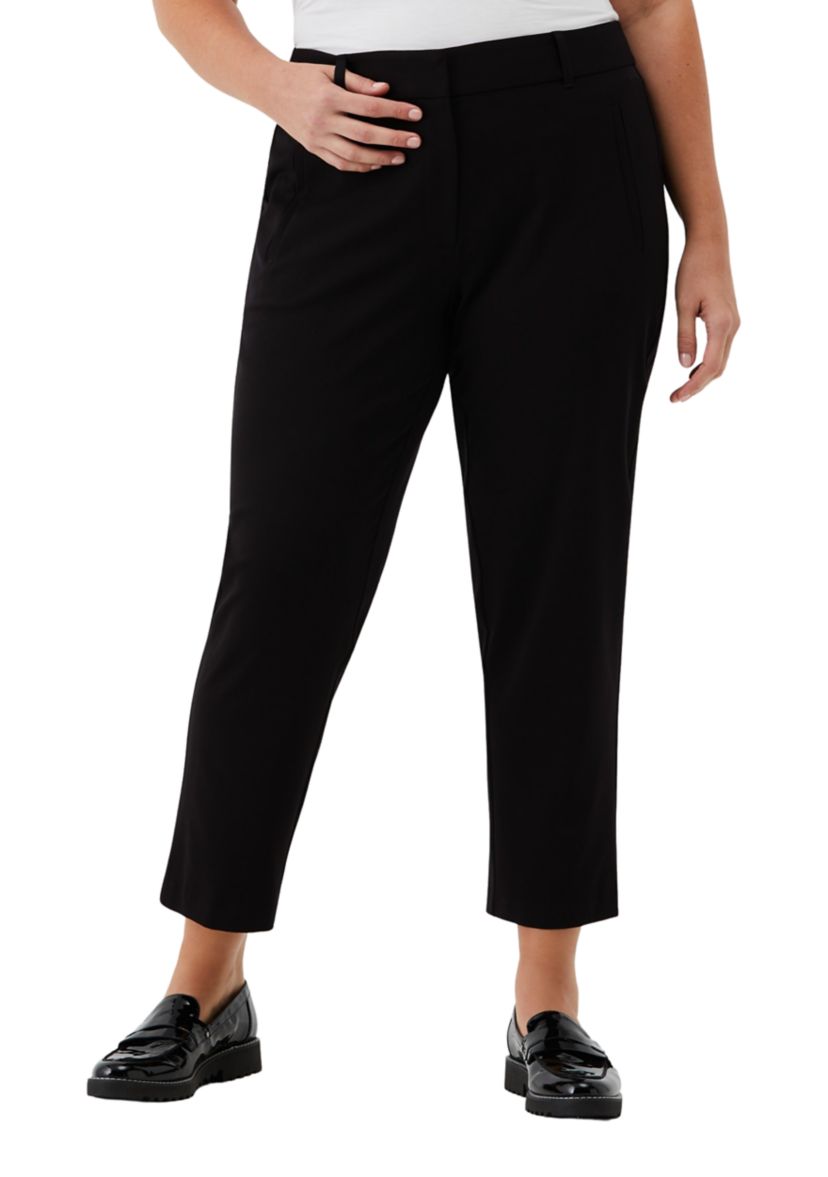 Plus Size Straight Leg Ankle Pants