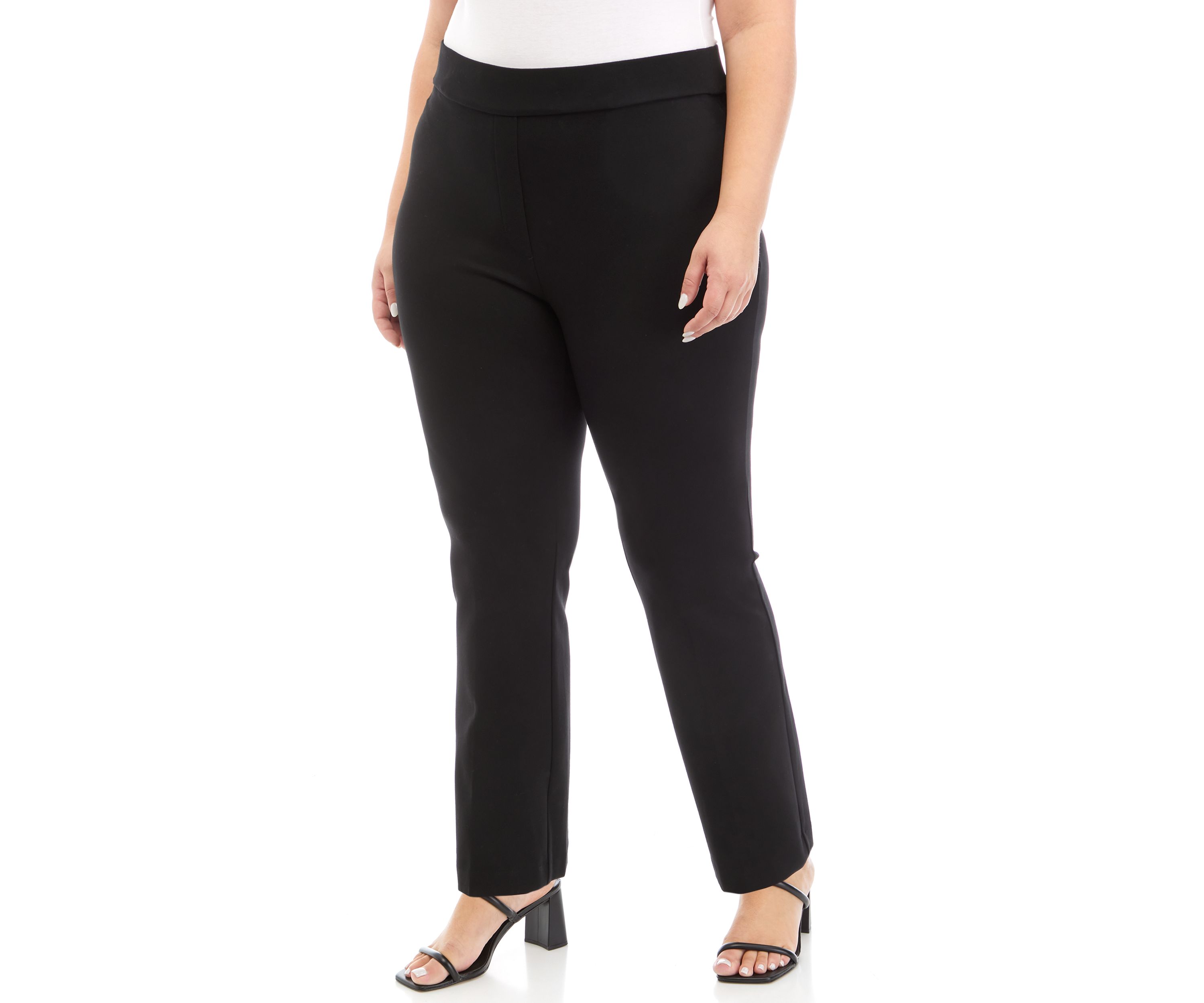 Plus Size Short Length Bootcut Pull On Pants