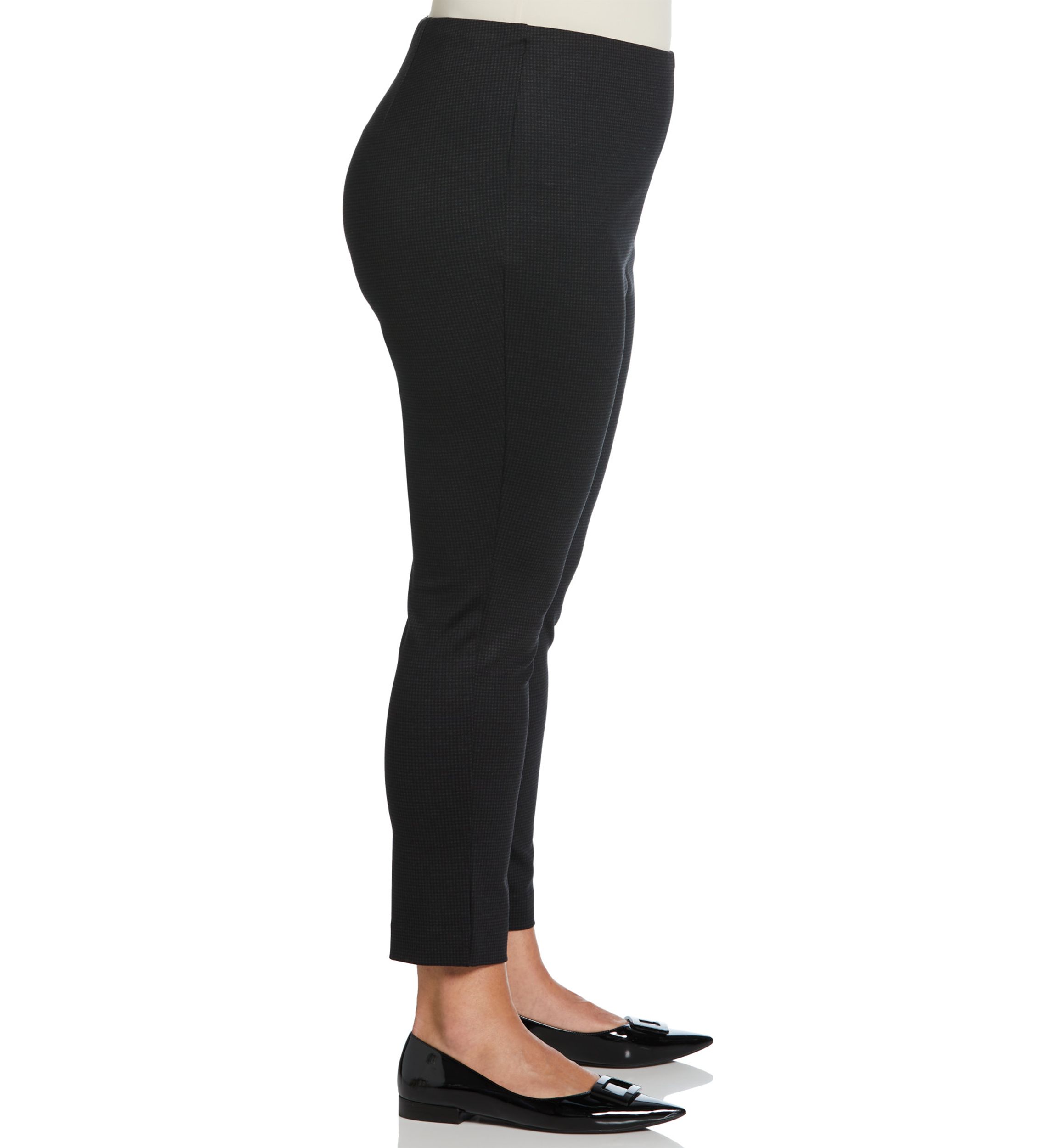 Plus Size Houndstooth Pull On Pants