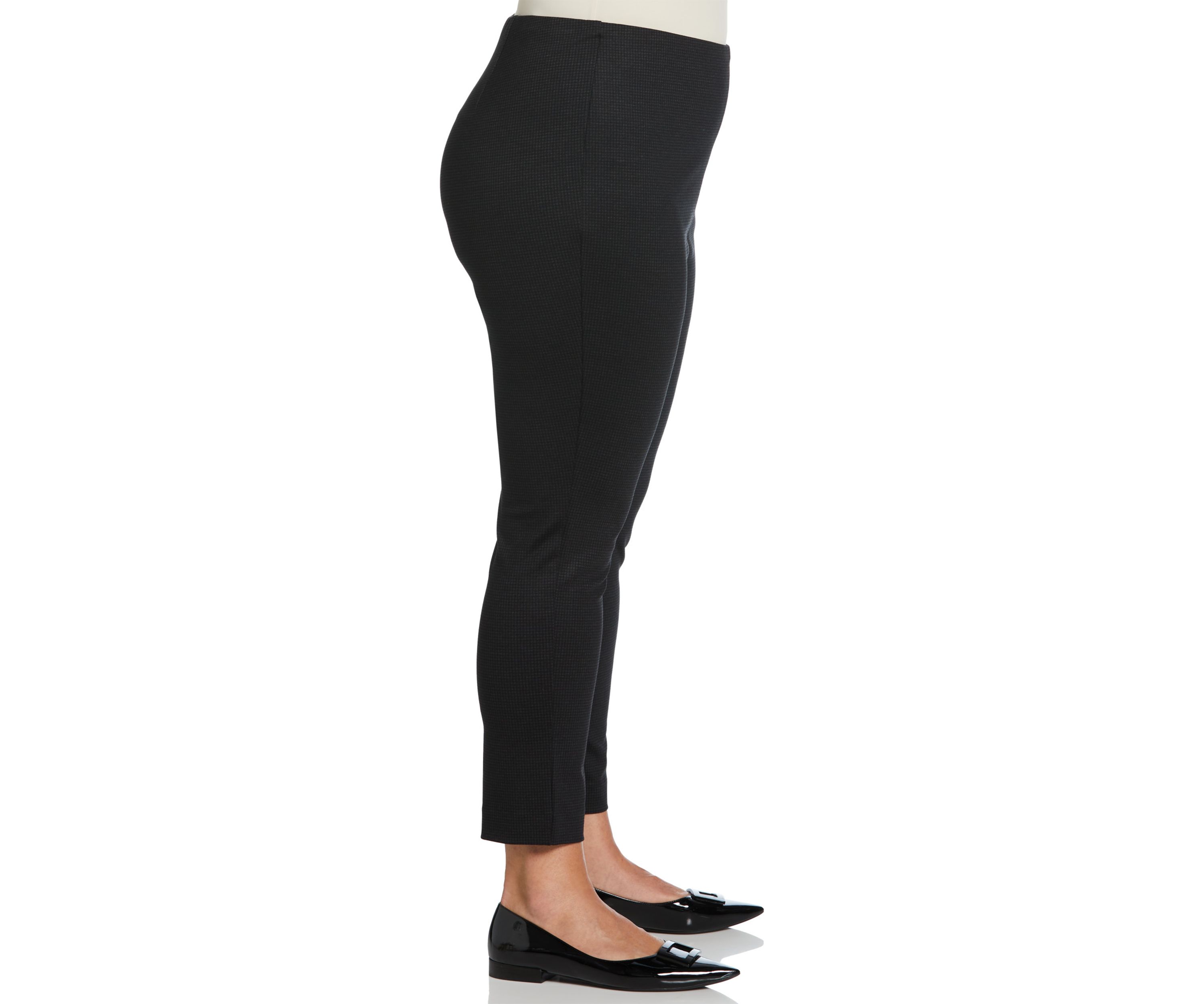 Plus Size Houndstooth Pull On Pants