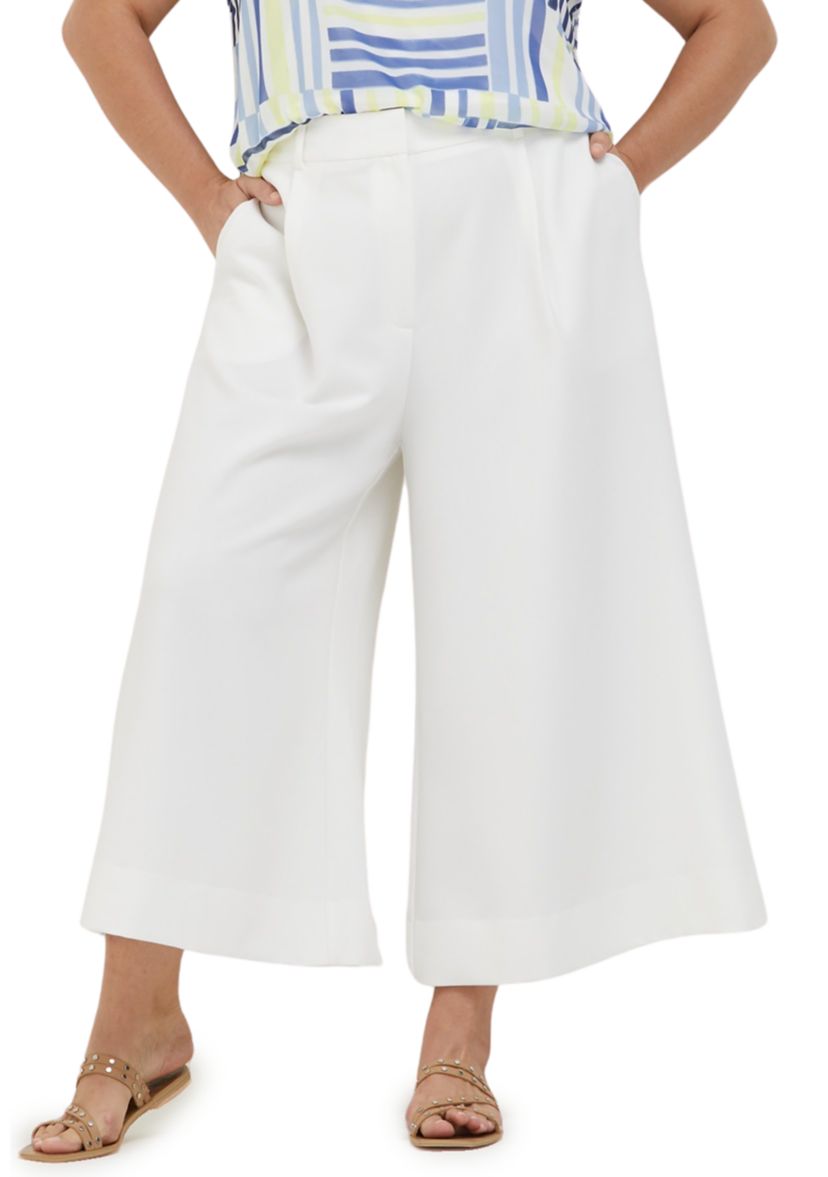 Plus Size Wide Culotte Pants