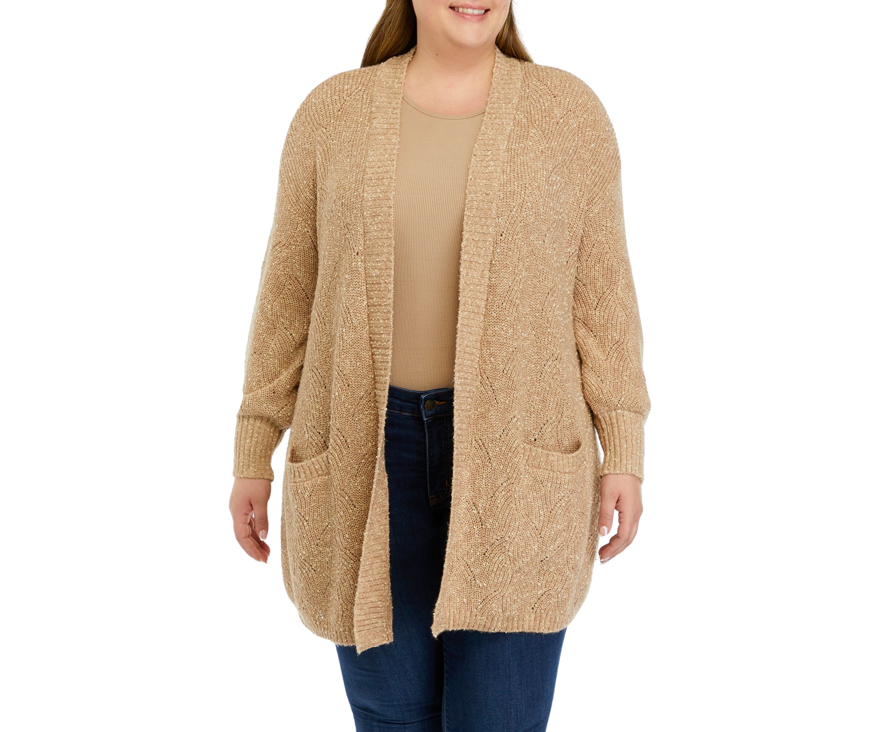 Plus Size Duster Long Sleeve Cardigan