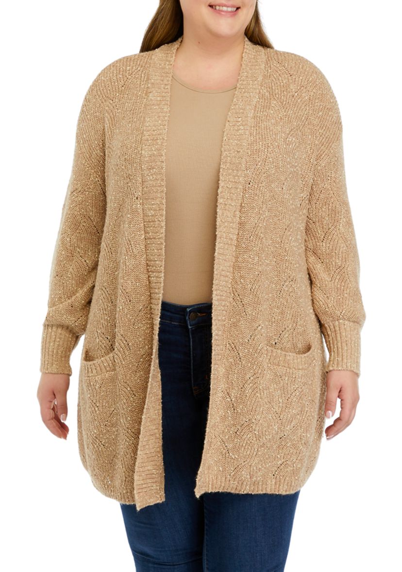 Plus Size Duster Long Sleeve Cardigan