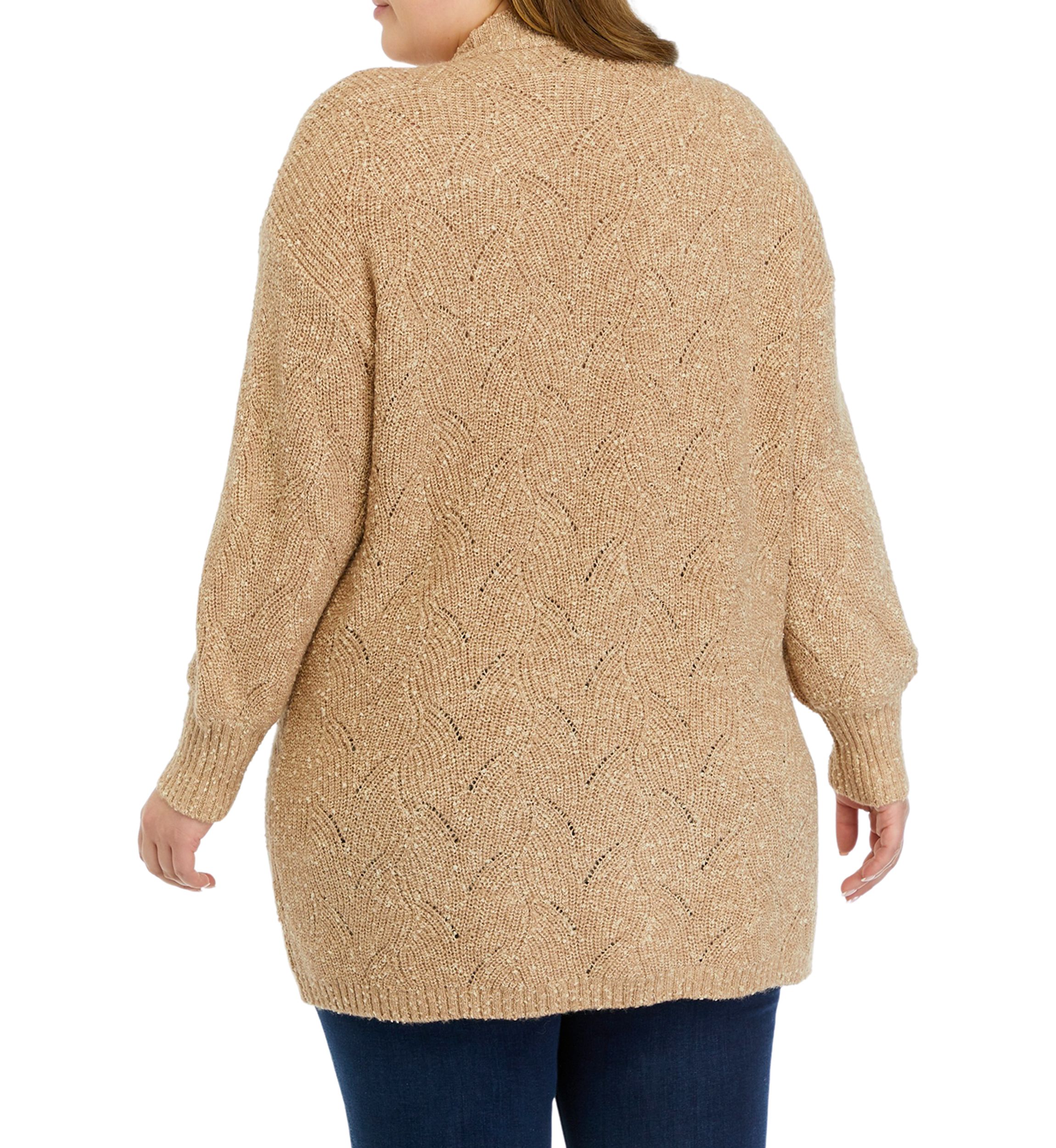 Plus Size Duster Long Sleeve Cardigan