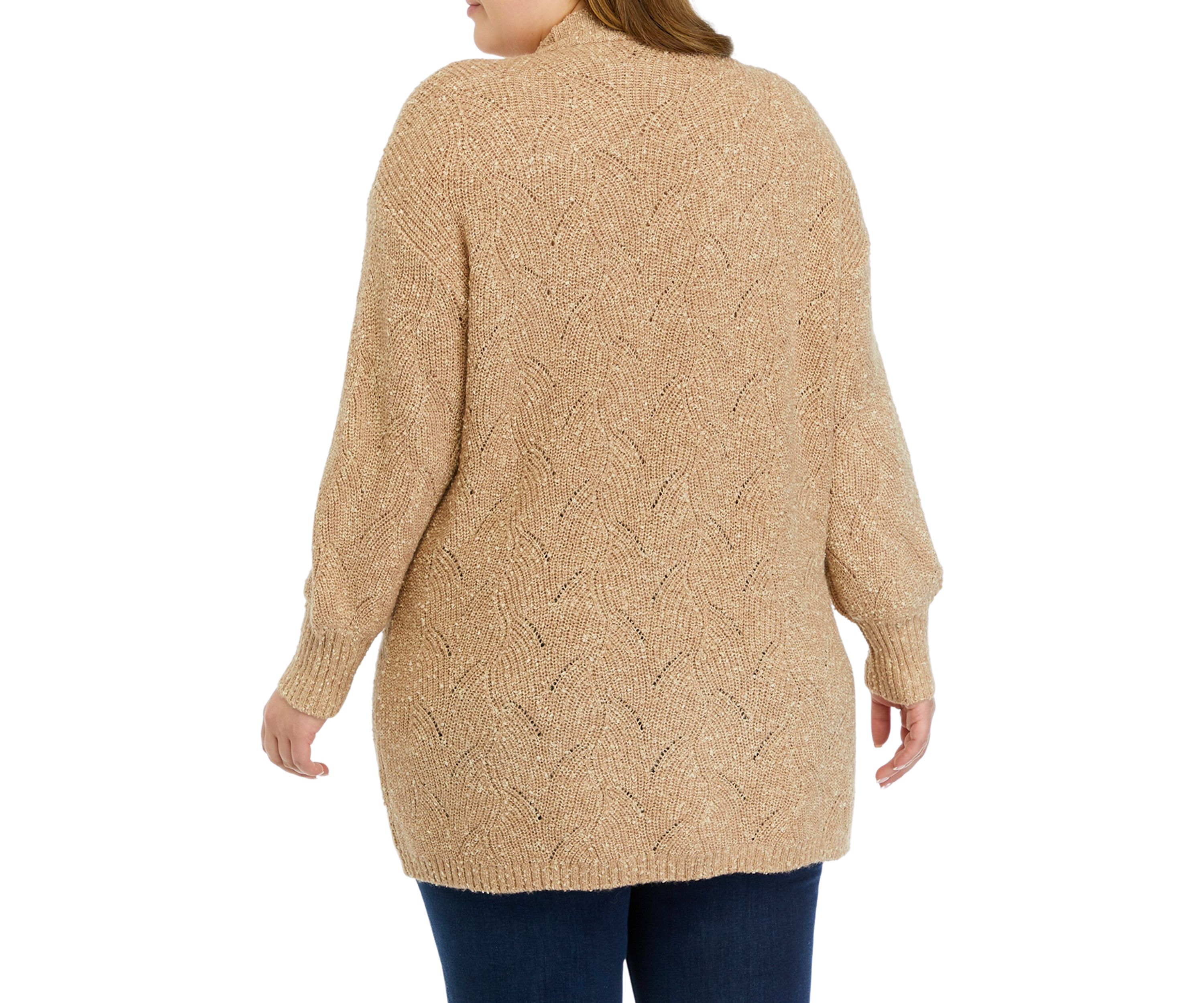Plus Size Duster Long Sleeve Cardigan