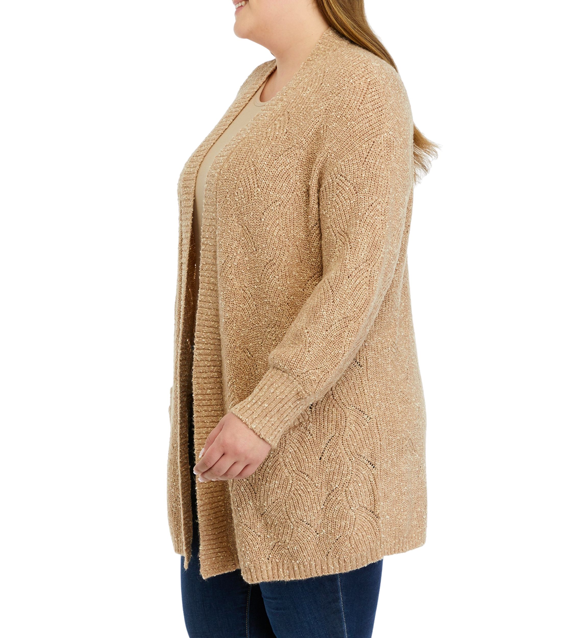 Plus Size Duster Long Sleeve Cardigan