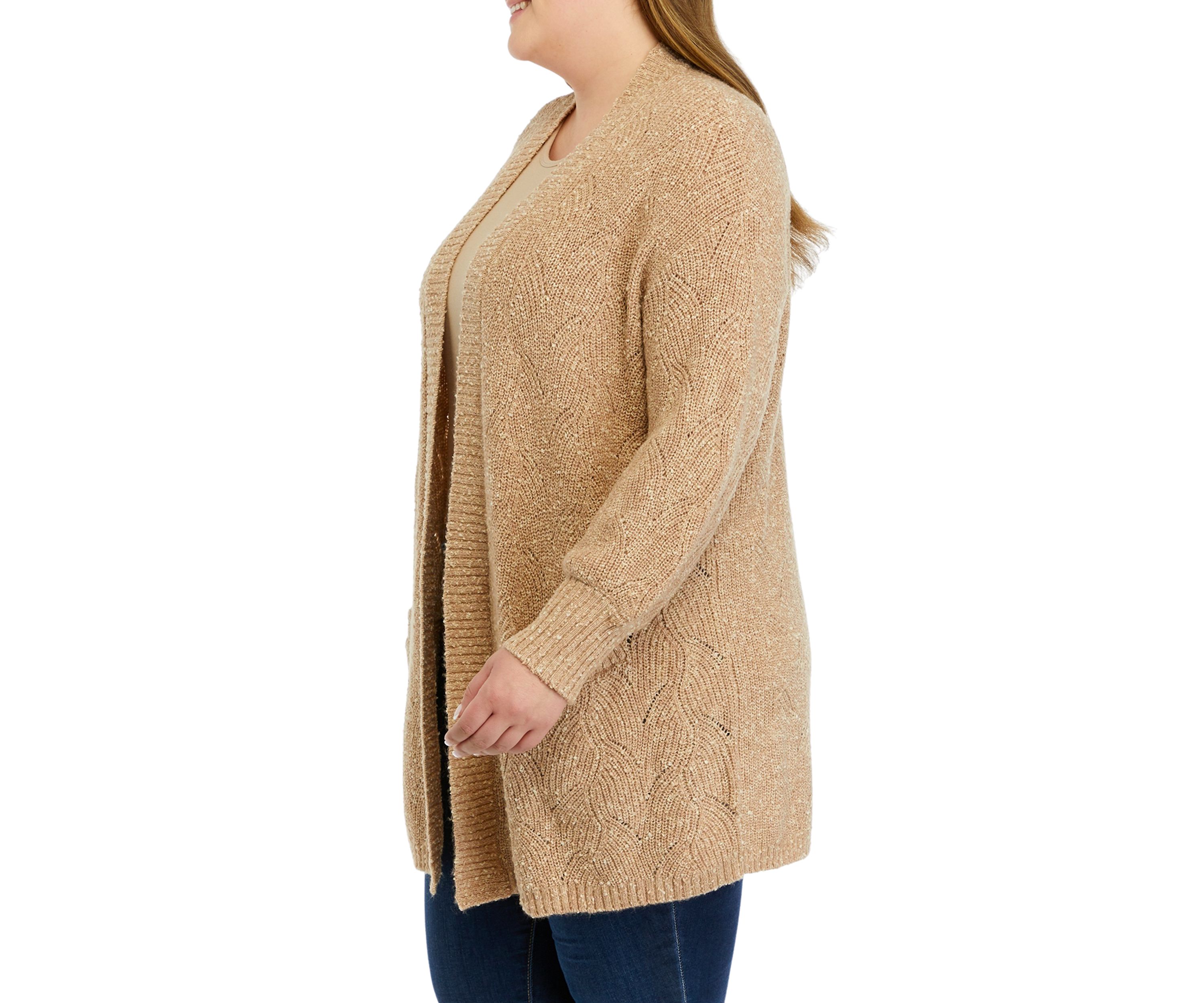 Plus Size Duster Long Sleeve Cardigan