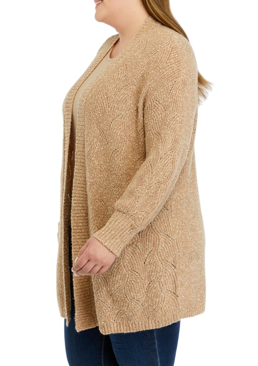 Plus Size Duster Long Sleeve Cardigan