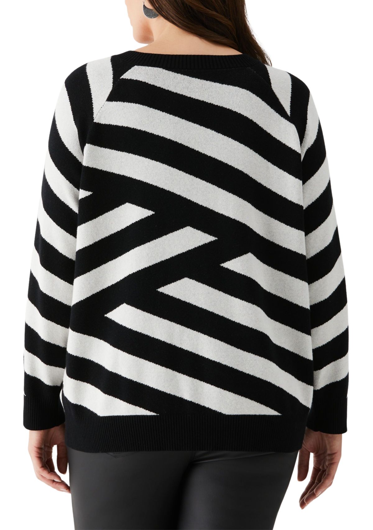 Plus Size Button Trim Sweater 