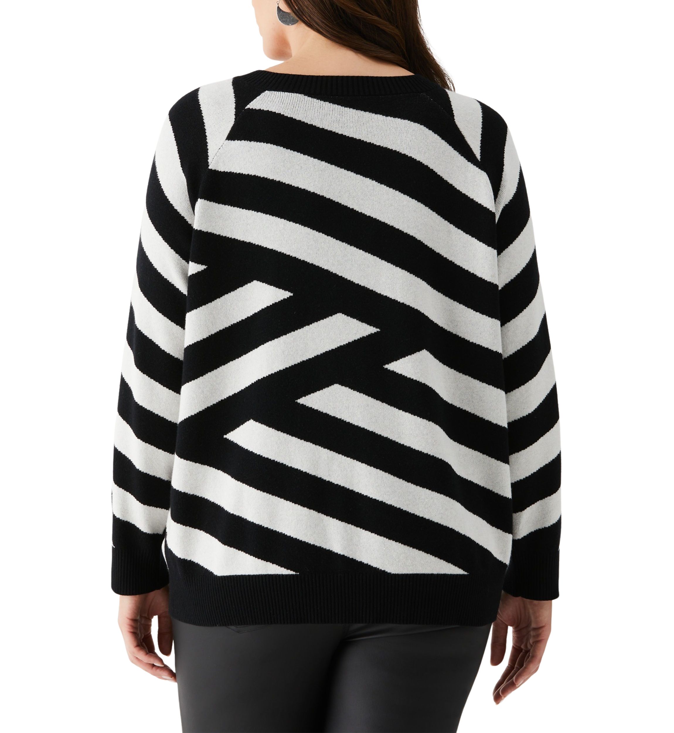 Plus Size Button Trim Sweater 
