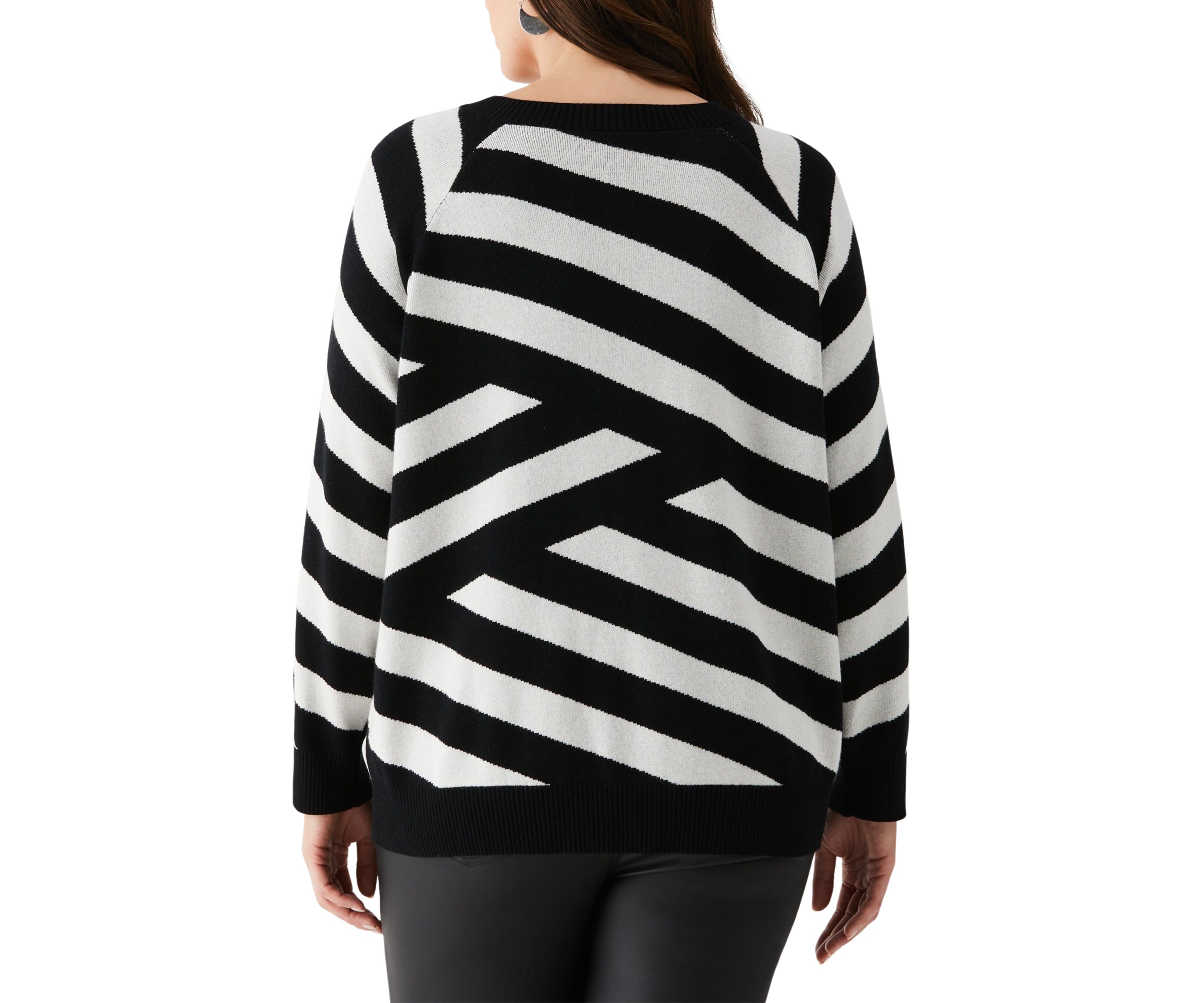 Plus Size Button Trim Sweater 