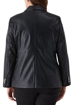 Plus Size Vegan Leather Jacket