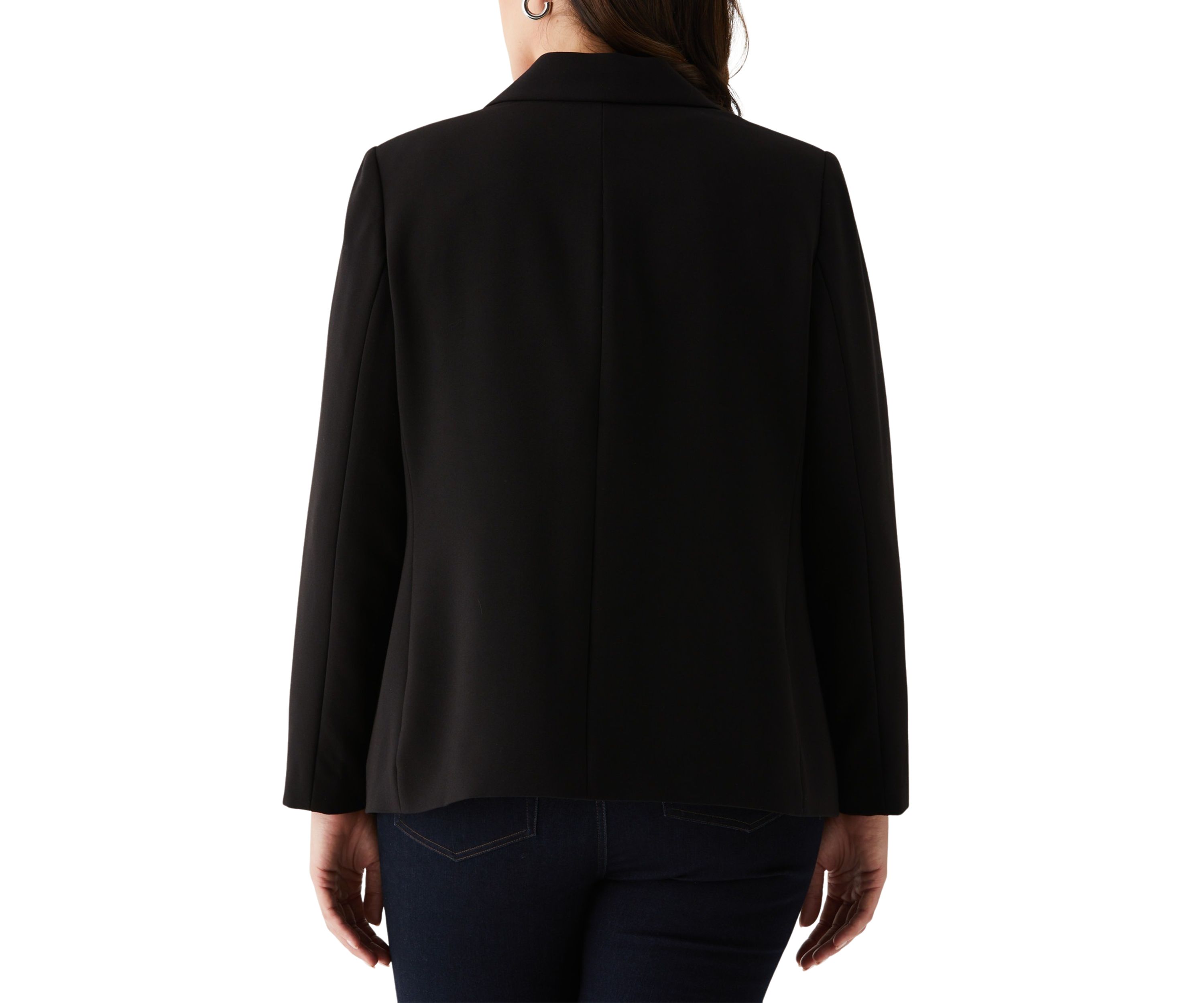Plus Size Double Breasted Tie Wrap Blazer
