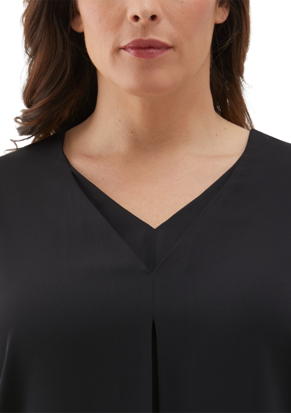 Plus Size Layered Dolman Short Sleeve Blouse