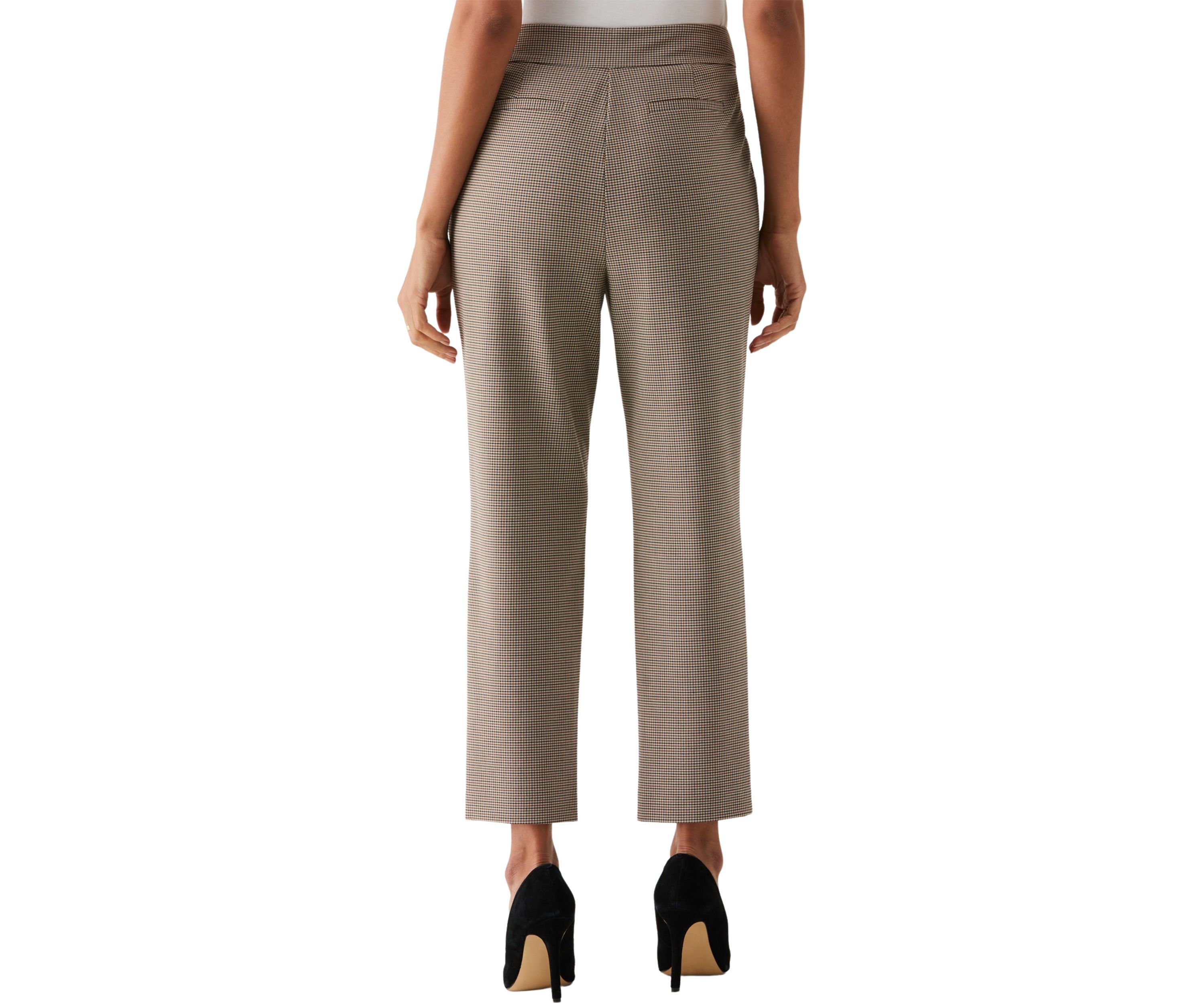 Petite Pleated Pants with Self Fabric Belt