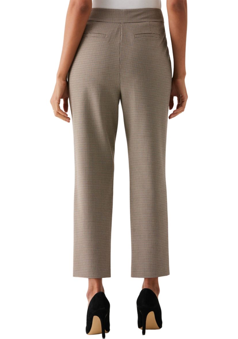 Petite Pleated Pants with Self Fabric Belt
