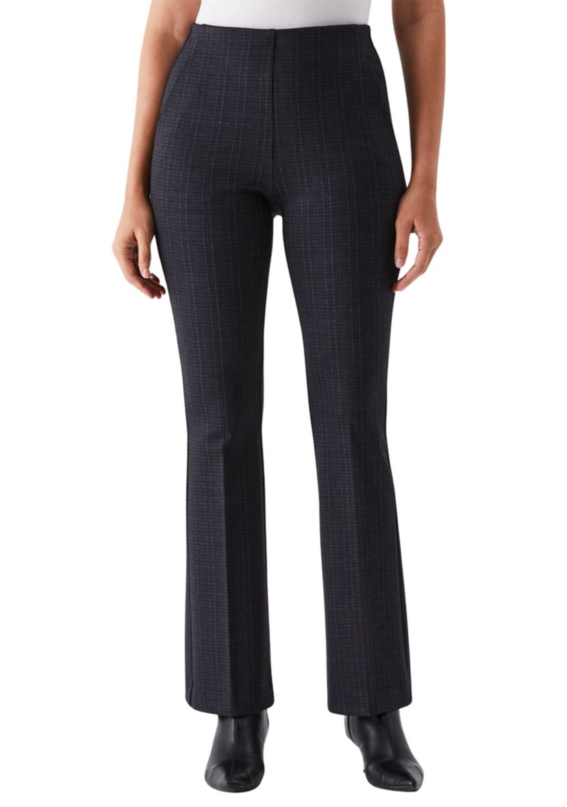 Petite Printed Modern Bootcut Ponte Pants