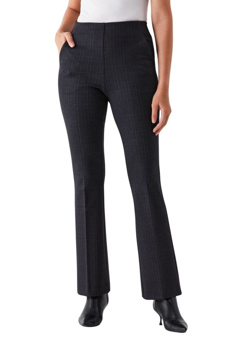 Petite Printed Modern Bootcut Ponte Pants