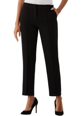 ELLA Rafaella Petite Straight Leg Pintuck Pants | belk