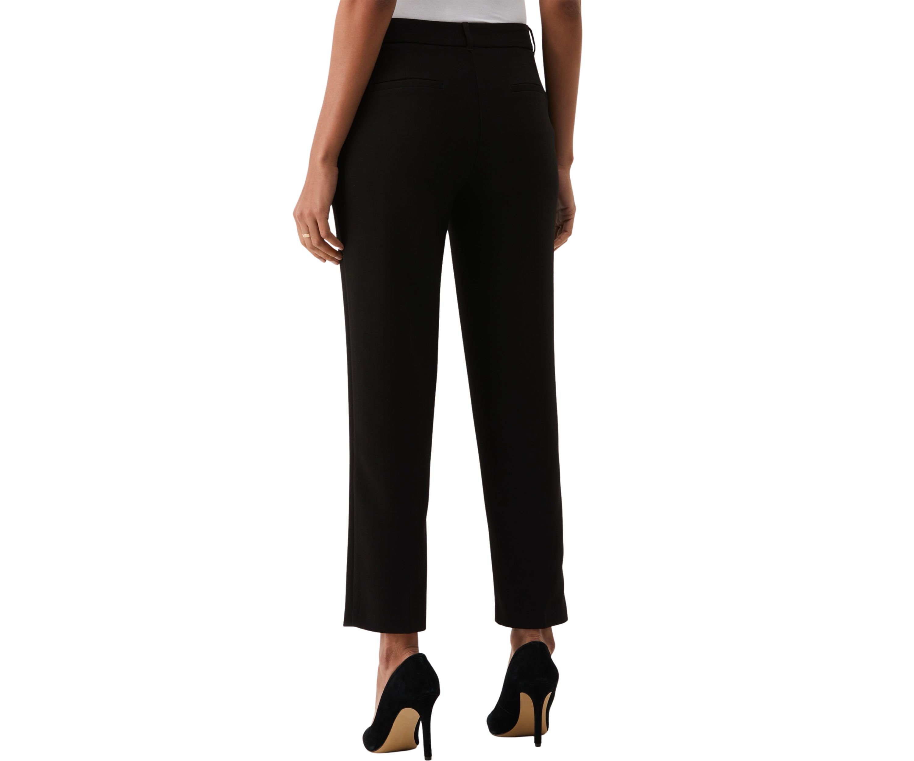 Petite Straight Leg Pintuck Pants