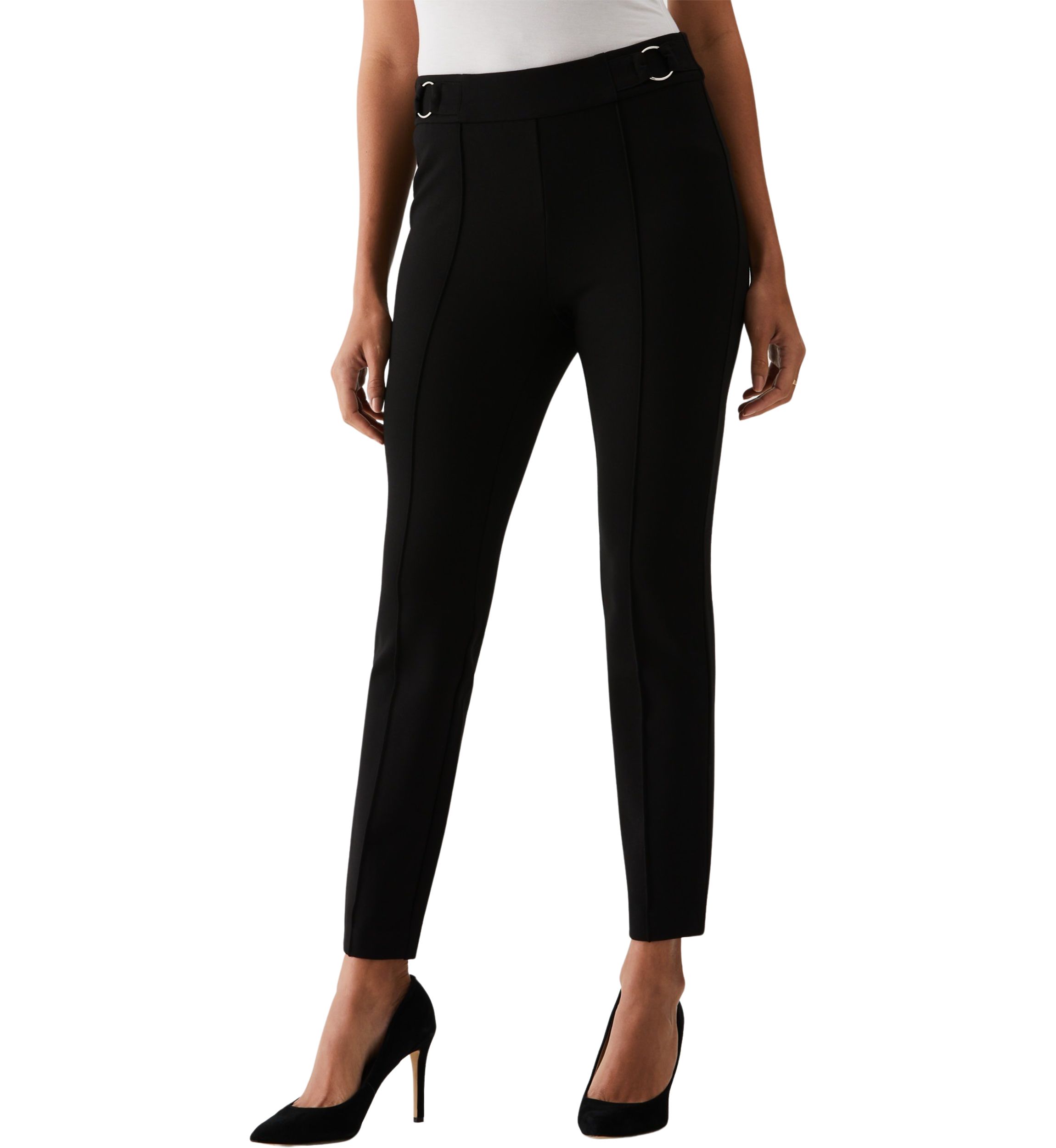Petite Slim Leg Ankle Pants with Hardware